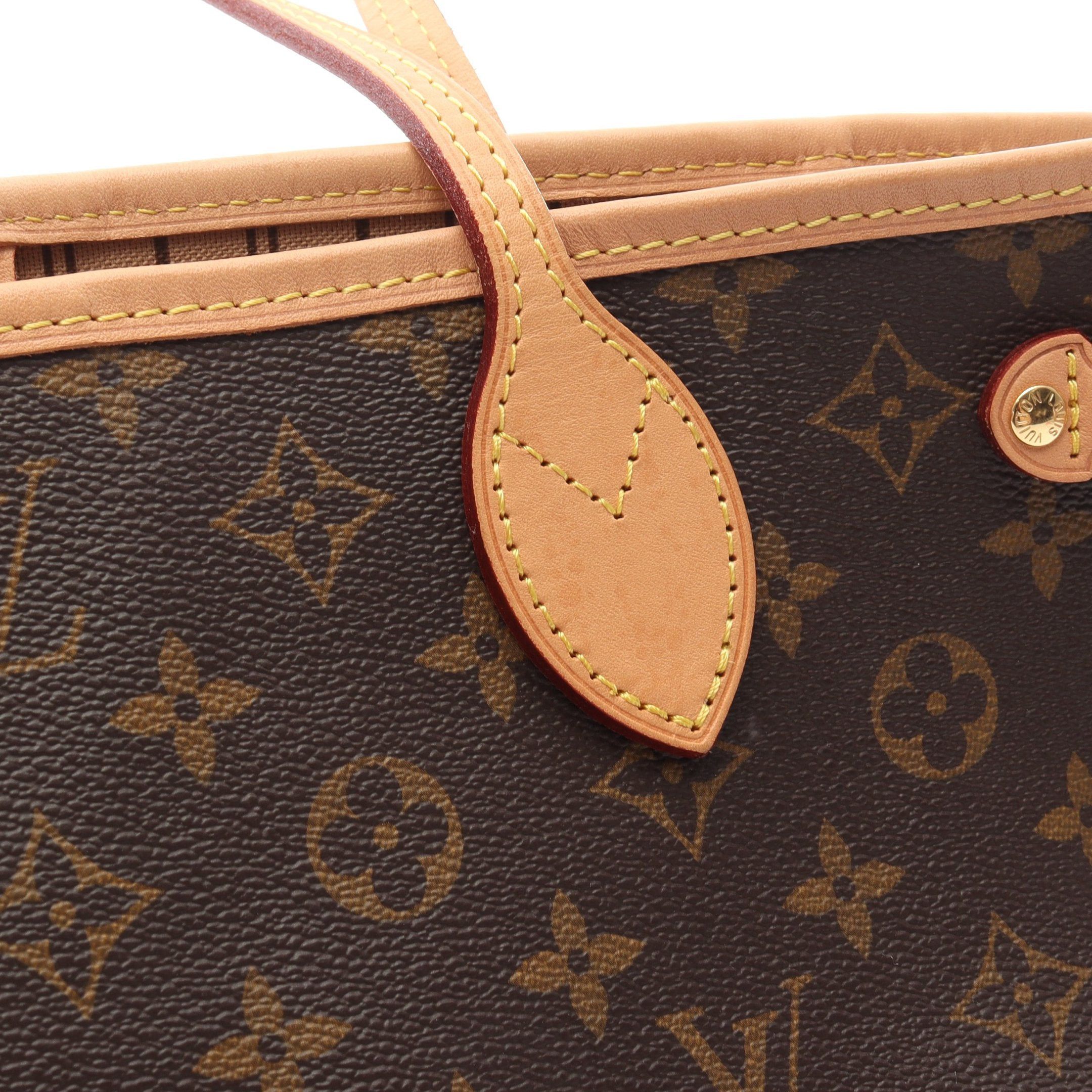 Louis Vuitton Louis Vuitton Neverfull Pm Monogram Handbag Tote Bag Leather Brown Size ONE SIZE - 8 Thumbnail