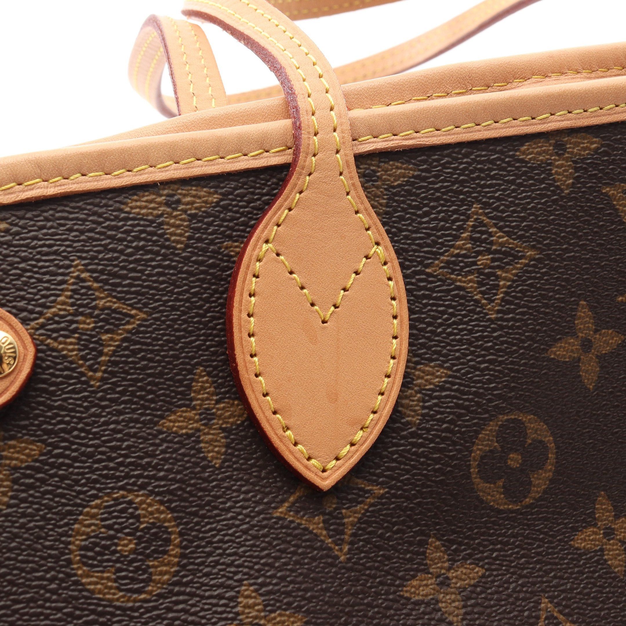 Louis Vuitton Louis Vuitton Neverfull Pm Monogram Handbag Tote Bag Leather Brown Size ONE SIZE - 7 Thumbnail