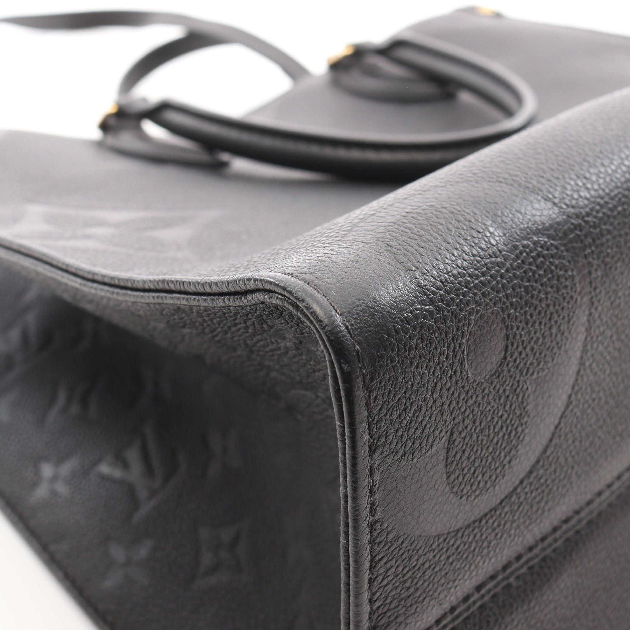 Louis Vuitton Louis Vuitton On-The-Go Mm Monogram Empreinte Noir Shoulder Bag Tote Leather Black Size ONE SIZE - 6 Thumbnail