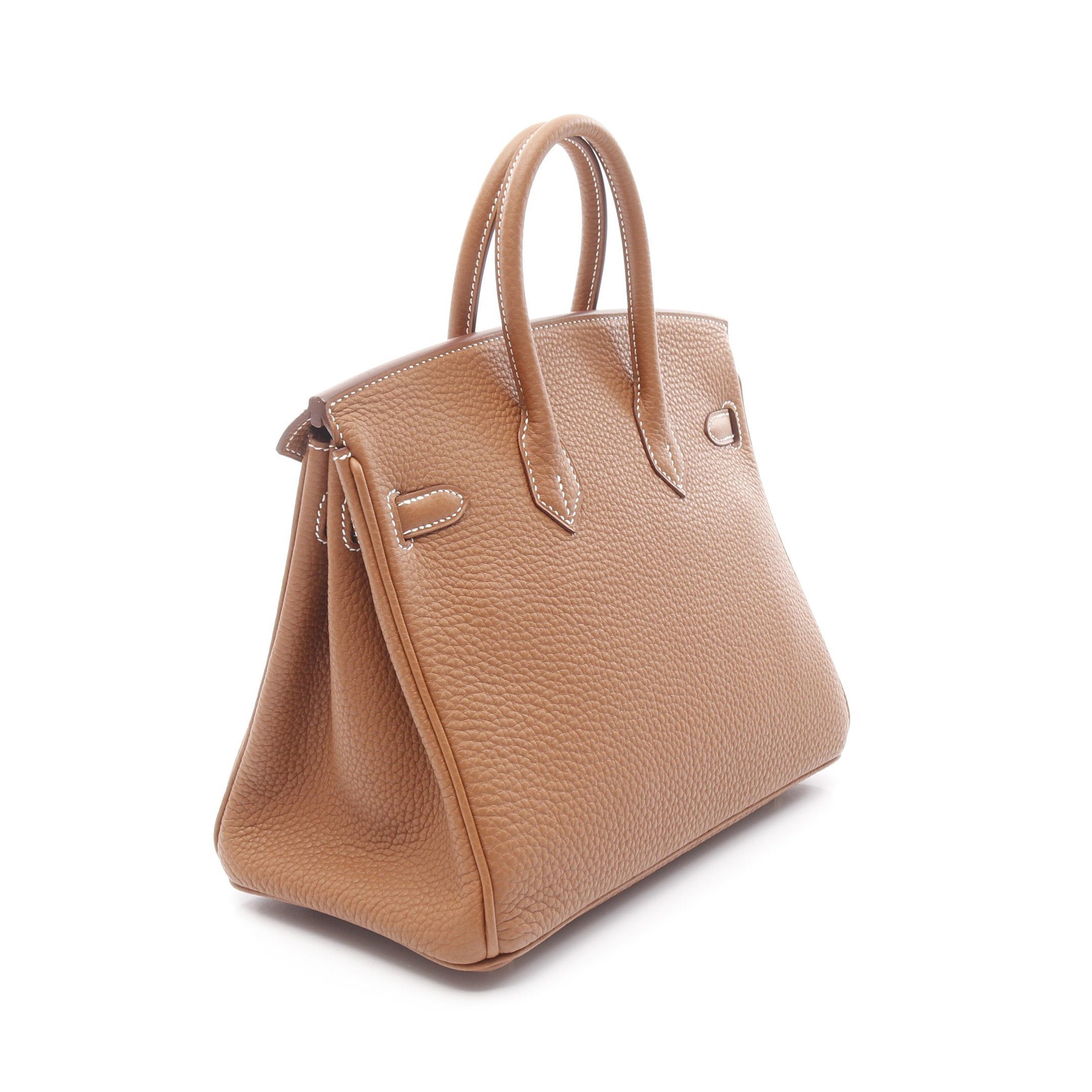 Hermes Hermes Birkin 25 Gold Handbag Togo Brown Hardware Double Engraved Size ONE SIZE - 2 Thumbnail