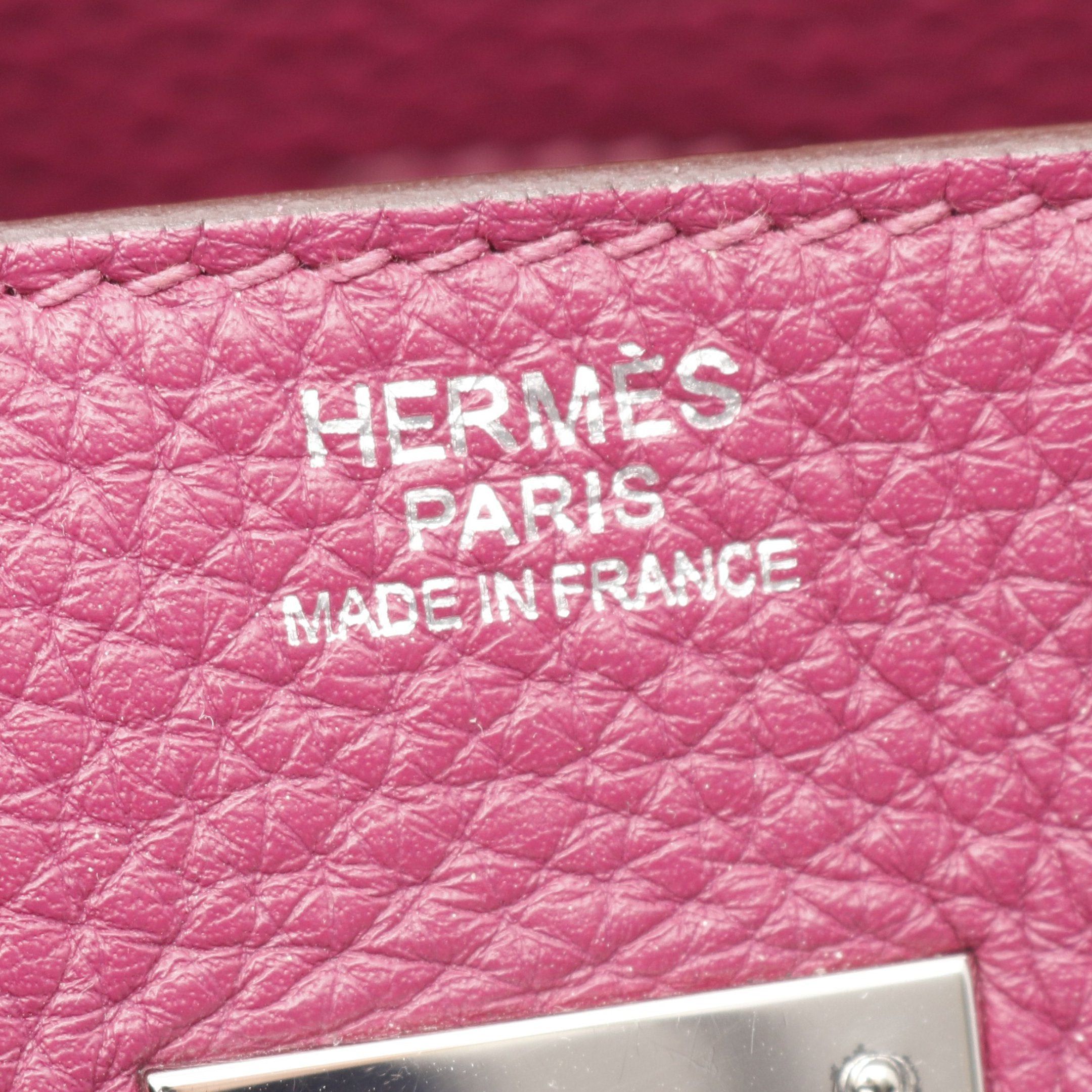 Hermes Hermes Birkin 30 Tosca Handbag Clemence Leather Pink Purple Silver Hardware Stamp Size ONE SIZE - 4 Thumbnail