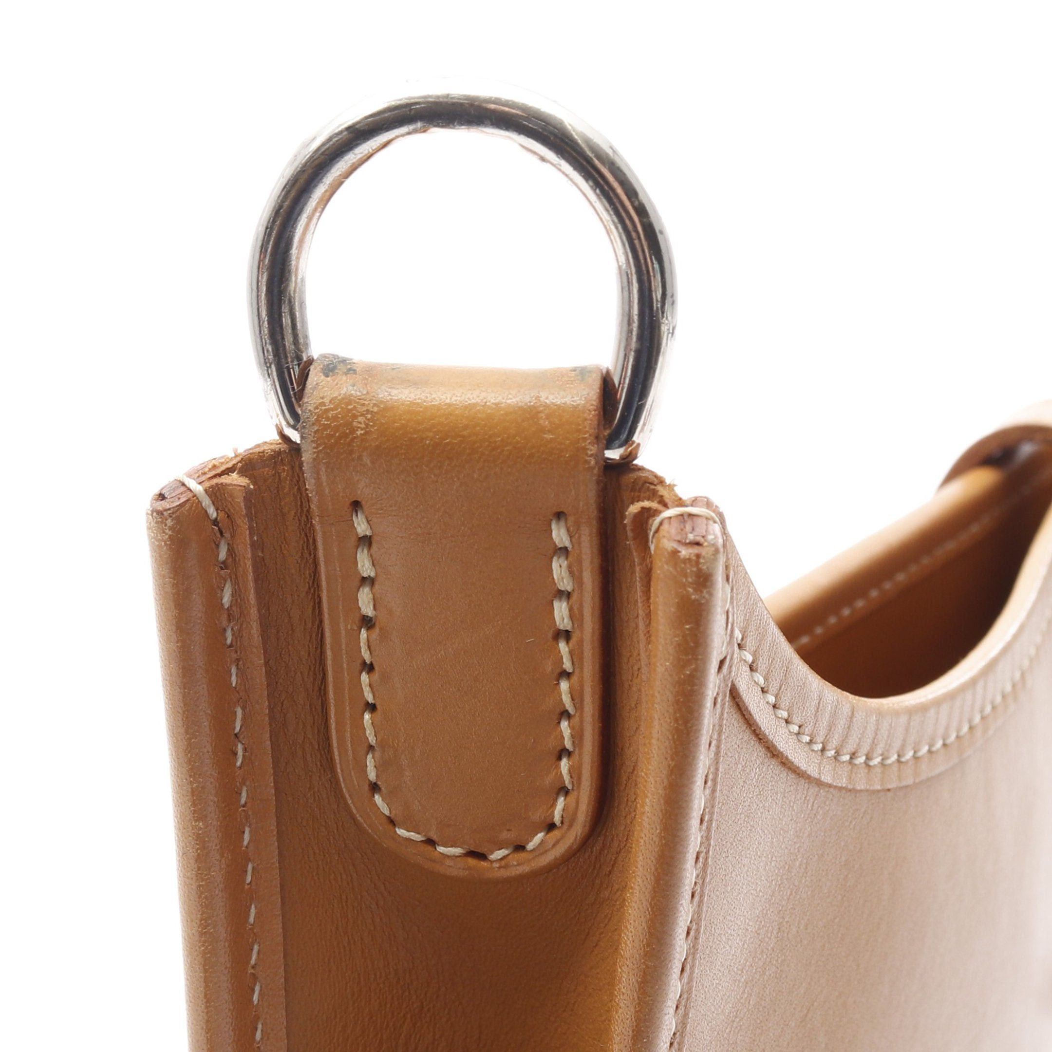 Hermes Hermes Evelyn 2 De Pm Natural Shoulder Bag Vache Light Brown Silver Hardware Stamp Size ONE SIZE - 11 Thumbnail