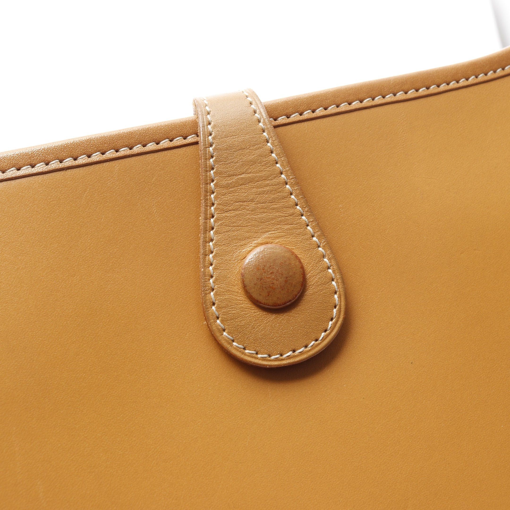 Hermes Hermes Evelyn 2 De Pm Natural Shoulder Bag Vache Light Brown Silver Hardware Stamp Size ONE SIZE - 8 Thumbnail