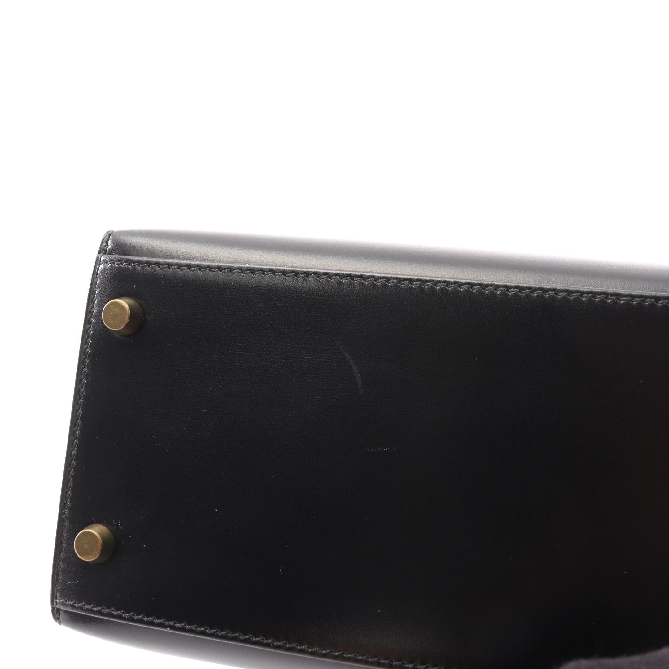 Hermes Hermes Kelly28 Handbag Box Calf Black Gold Hardware Outside Sewing ○V Stamp Size ONE SIZE - 9 Thumbnail
