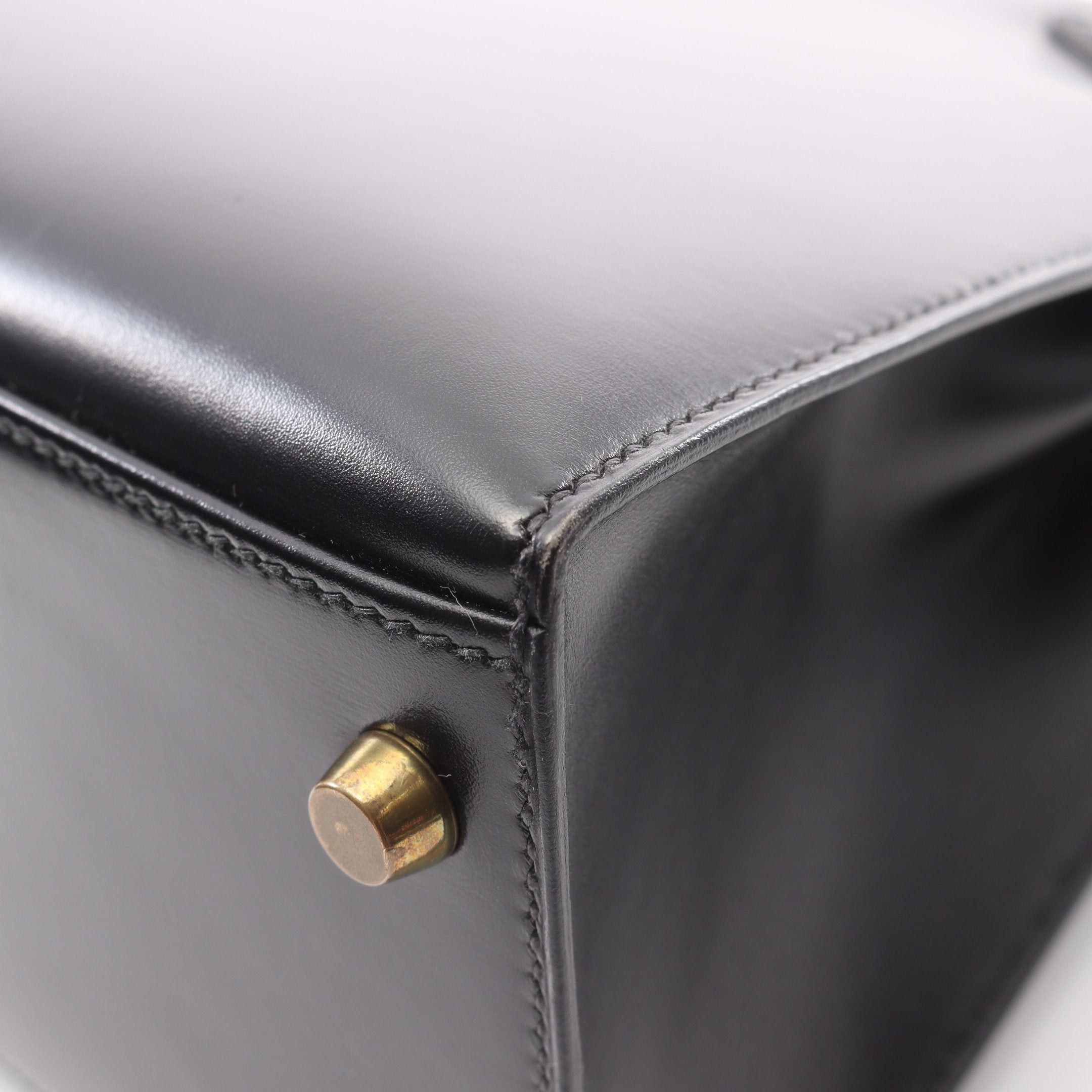 Hermes Hermes Kelly28 Handbag Box Calf Black Gold Hardware Outside Sewing ○V Stamp Size ONE SIZE - 10 Thumbnail