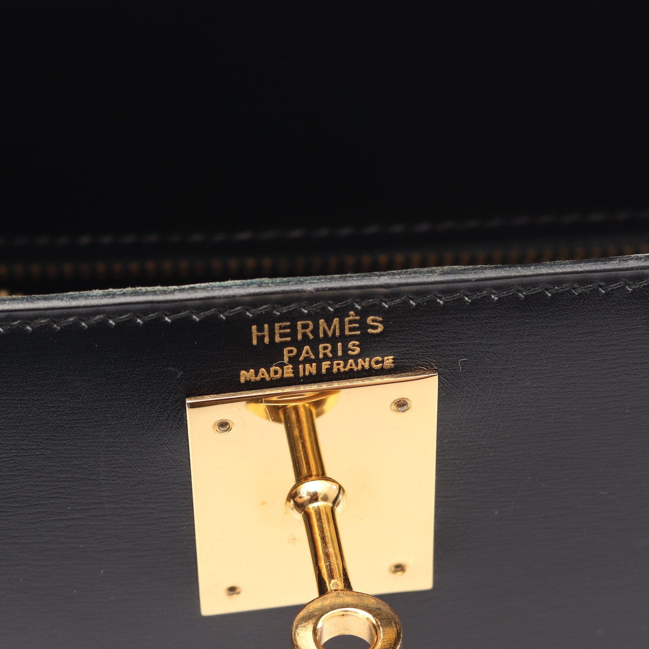 Hermes Hermes Kelly28 Handbag Box Calf Black Gold Hardware Outside Sewing ○V Stamp Size ONE SIZE - 4 Thumbnail