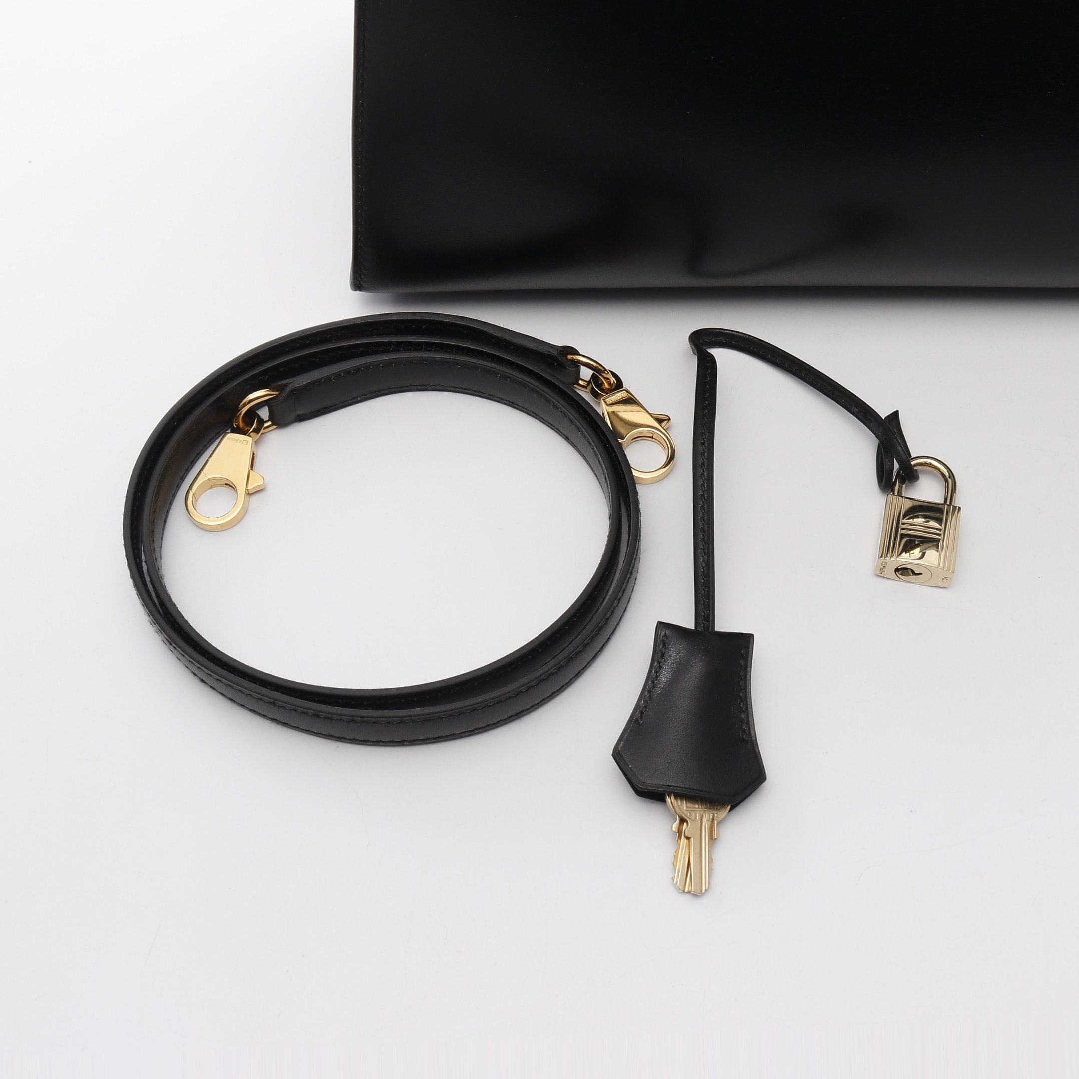 Hermes Hermes Kelly32 Handbag Box Calf Black Gold Hardware Outside Sewing ○ Z Stamp Size ONE SIZE - 6 Thumbnail