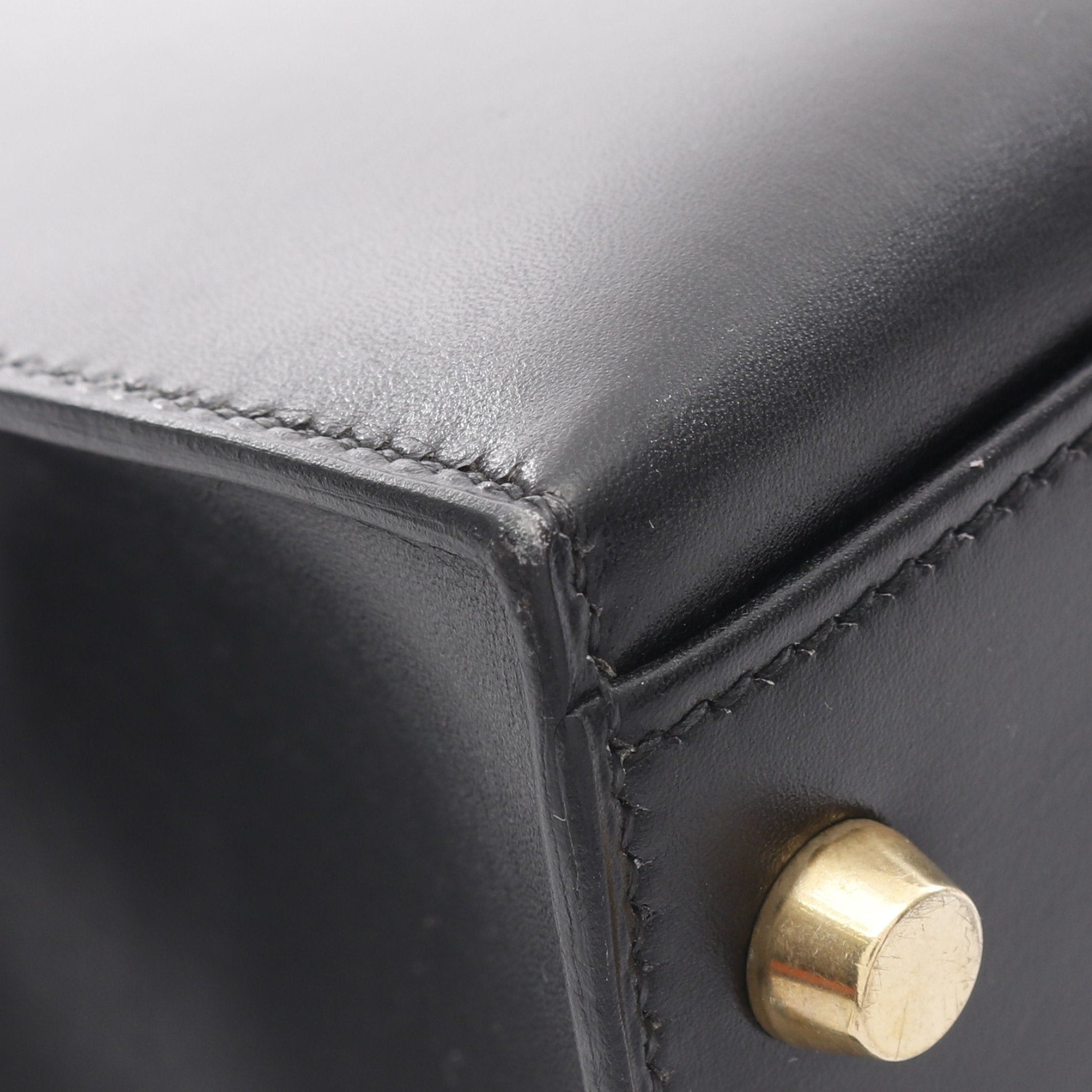 Hermes Hermes Kelly32 Handbag Box Calf Black Gold Hardware Outside Sewing ○ Z Stamp Size ONE SIZE - 7 Thumbnail