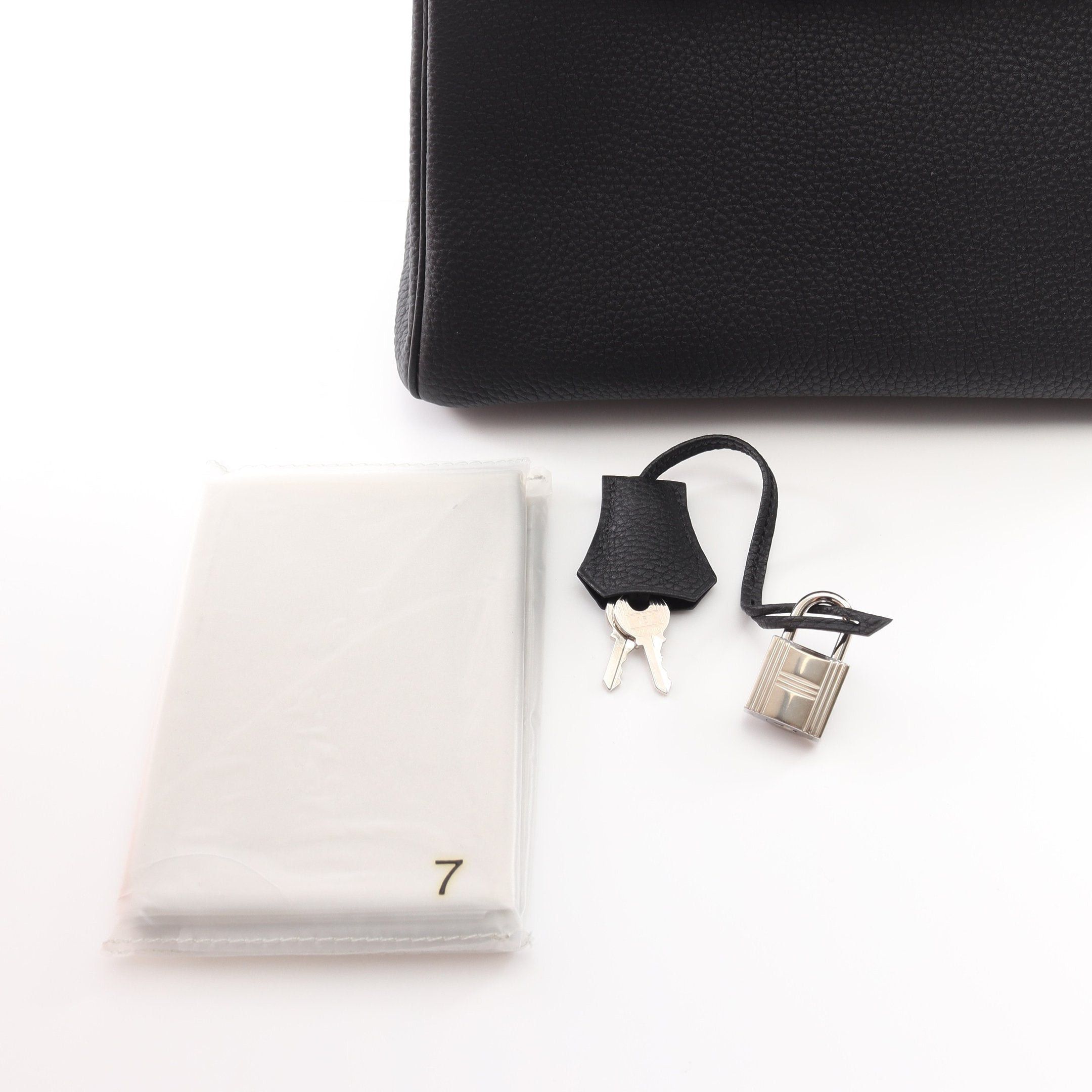 Hermes Hermes Birkin 25 Handbag Togo Black Silver Hardware D Stamp Size ONE SIZE - 6 Thumbnail