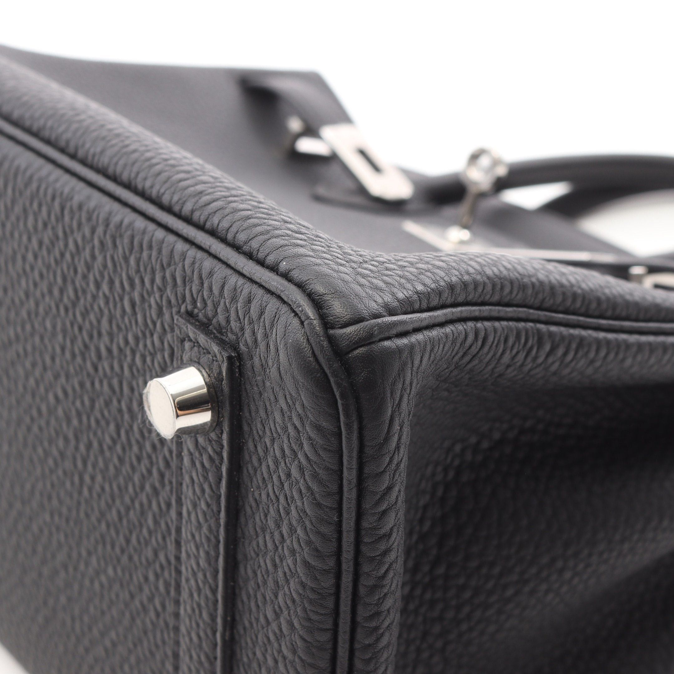 Hermes Hermes Birkin 25 Handbag Togo Black Silver Hardware D Stamp Size ONE SIZE - 7 Thumbnail
