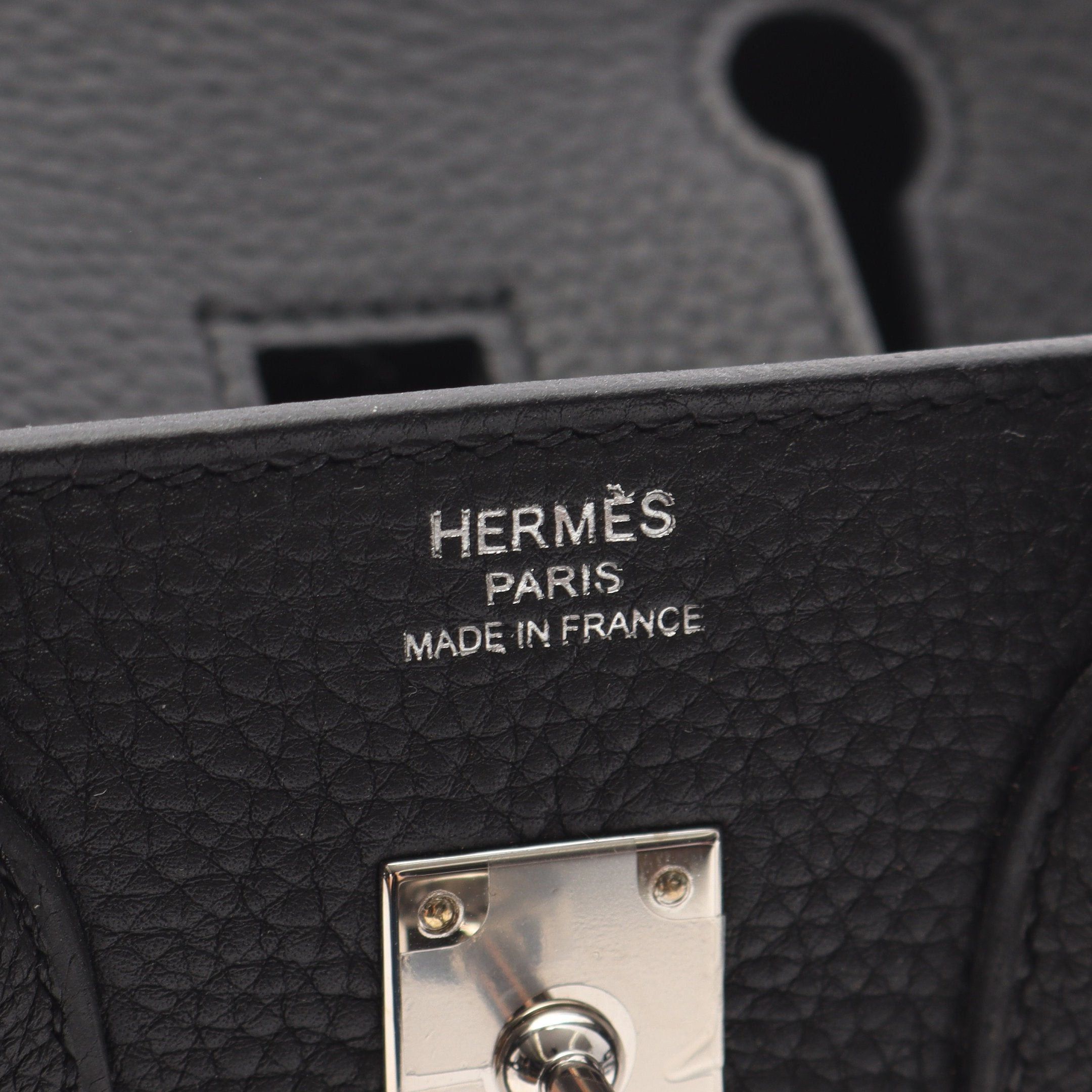 Hermes Hermes Birkin 25 Handbag Togo Black Silver Hardware D Stamp Size ONE SIZE - 4 Thumbnail