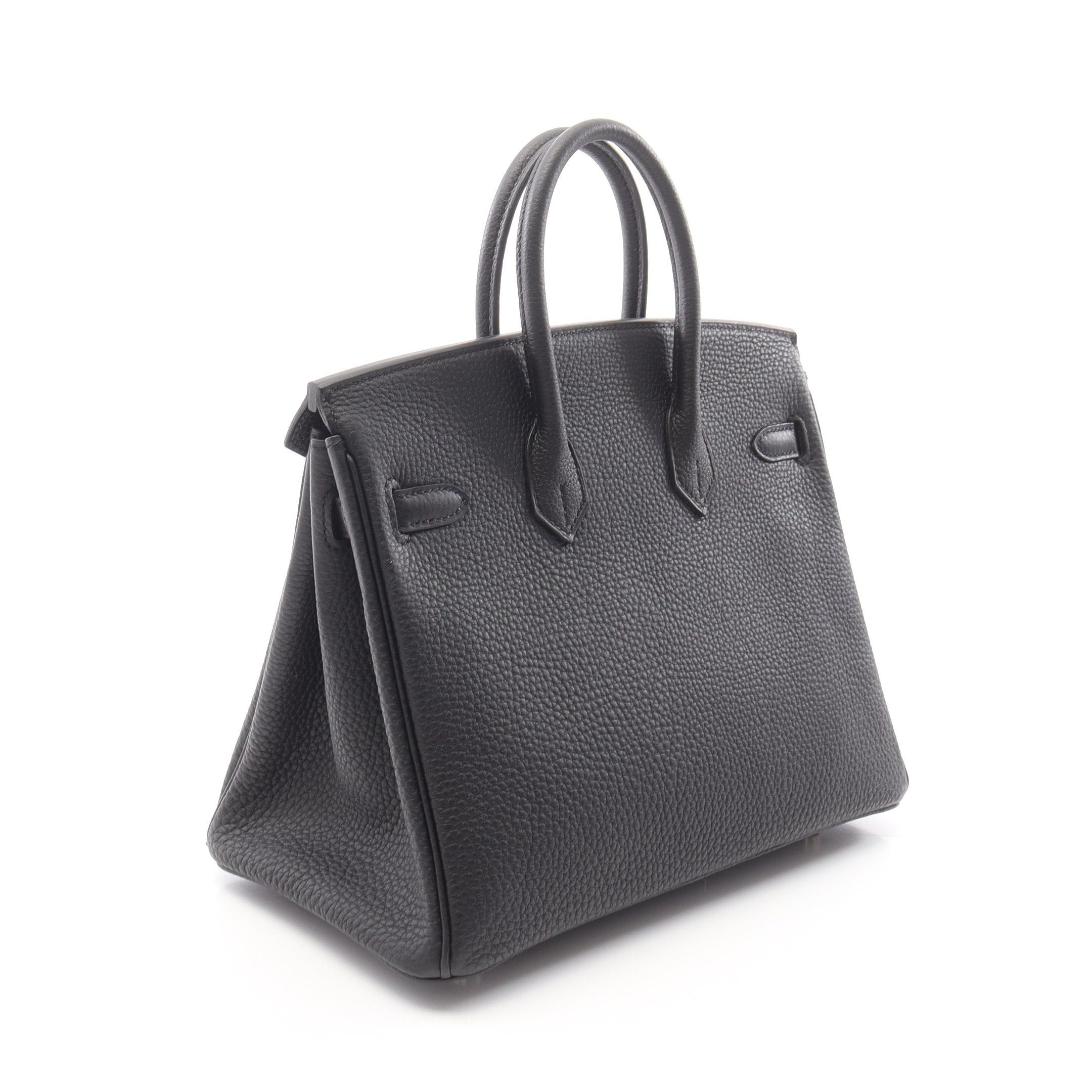 Hermes Hermes Birkin 25 Handbag Togo Black Silver Hardware D Stamp Size ONE SIZE - 2 Thumbnail