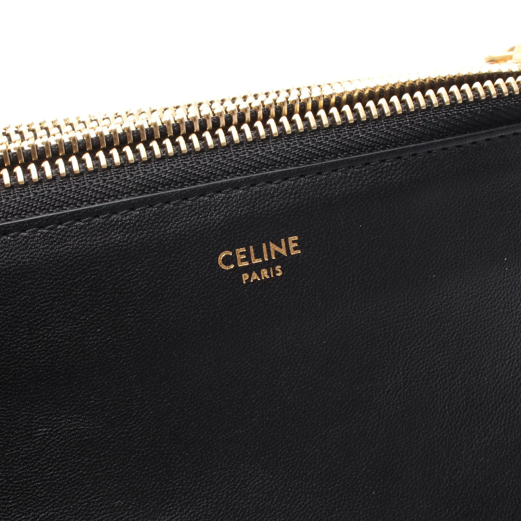 Celine Celine Trio Small Shoulder Bag Leather Black Size ONE SIZE - 4 Thumbnail