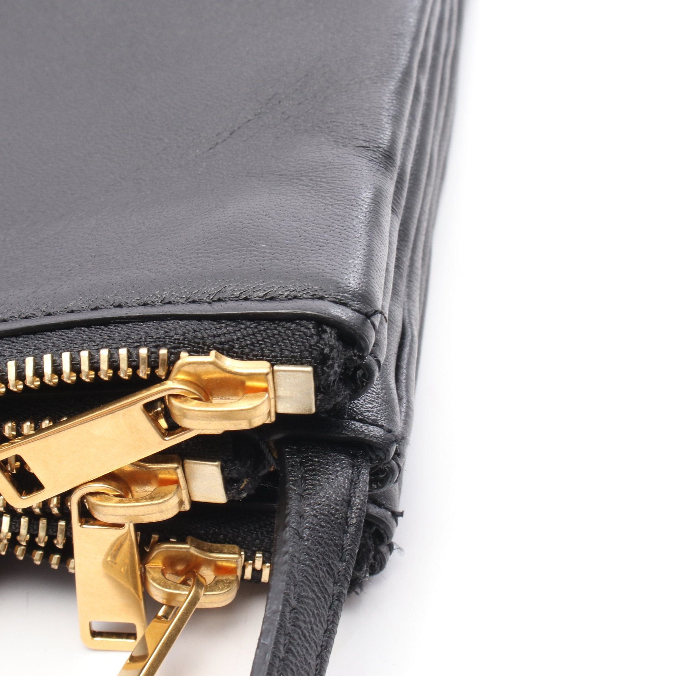 Celine Celine Trio Small Shoulder Bag Leather Black Size ONE SIZE - 5 Thumbnail