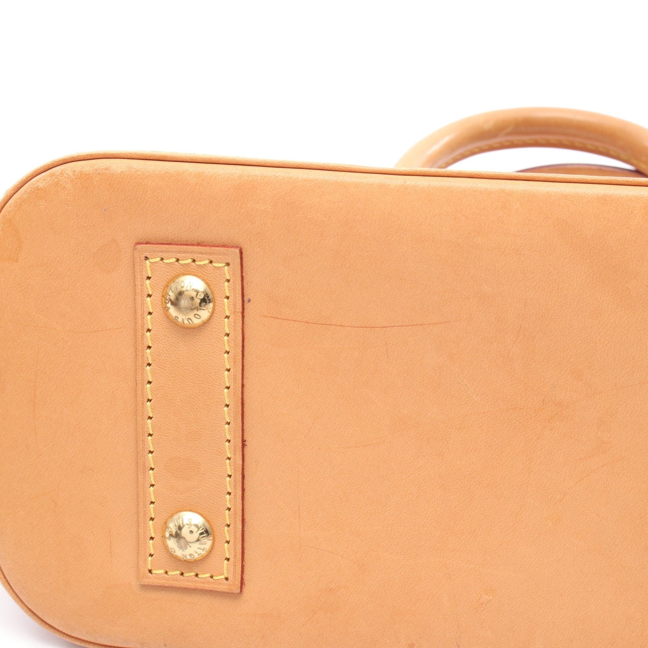 Louis Vuitton Louis Vuitton Alma Bb Monogram Handbag Leather Brown Size ONE SIZE - 8 Thumbnail