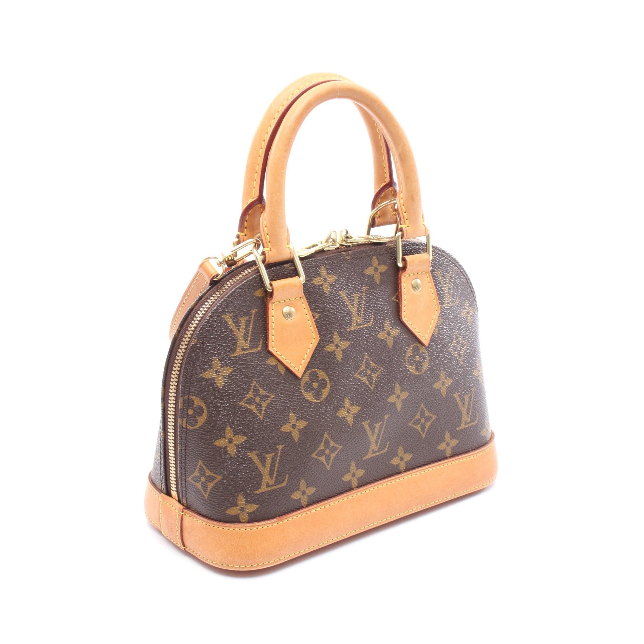 Louis Vuitton Louis Vuitton Alma Bb Monogram Handbag Leather Brown Size ONE SIZE - 2 Thumbnail