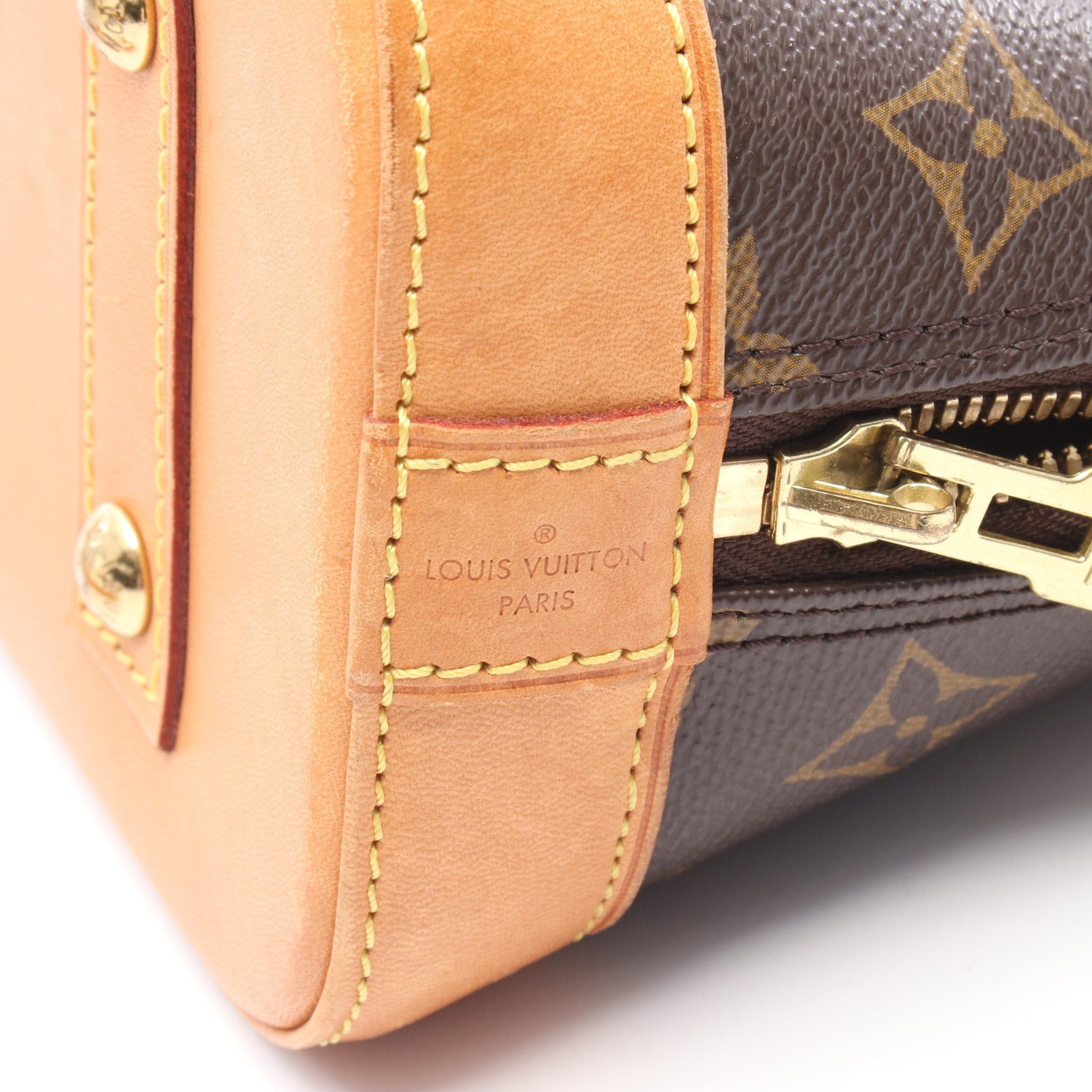 Louis Vuitton Louis Vuitton Alma Bb Monogram Handbag Leather Brown Size ONE SIZE - 4 Thumbnail