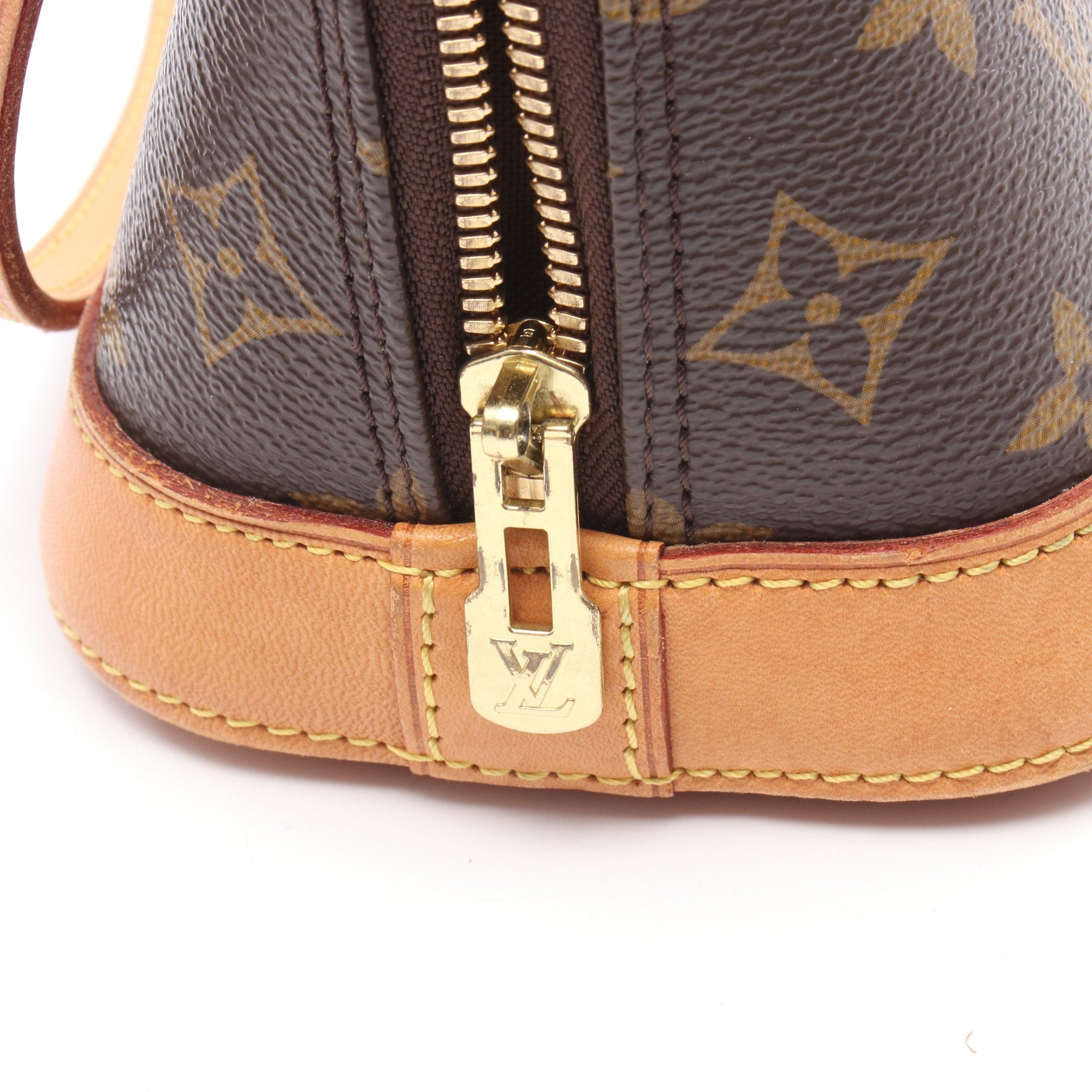 Louis Vuitton Louis Vuitton Alma Bb Monogram Handbag Leather Brown Size ONE SIZE - 9 Thumbnail