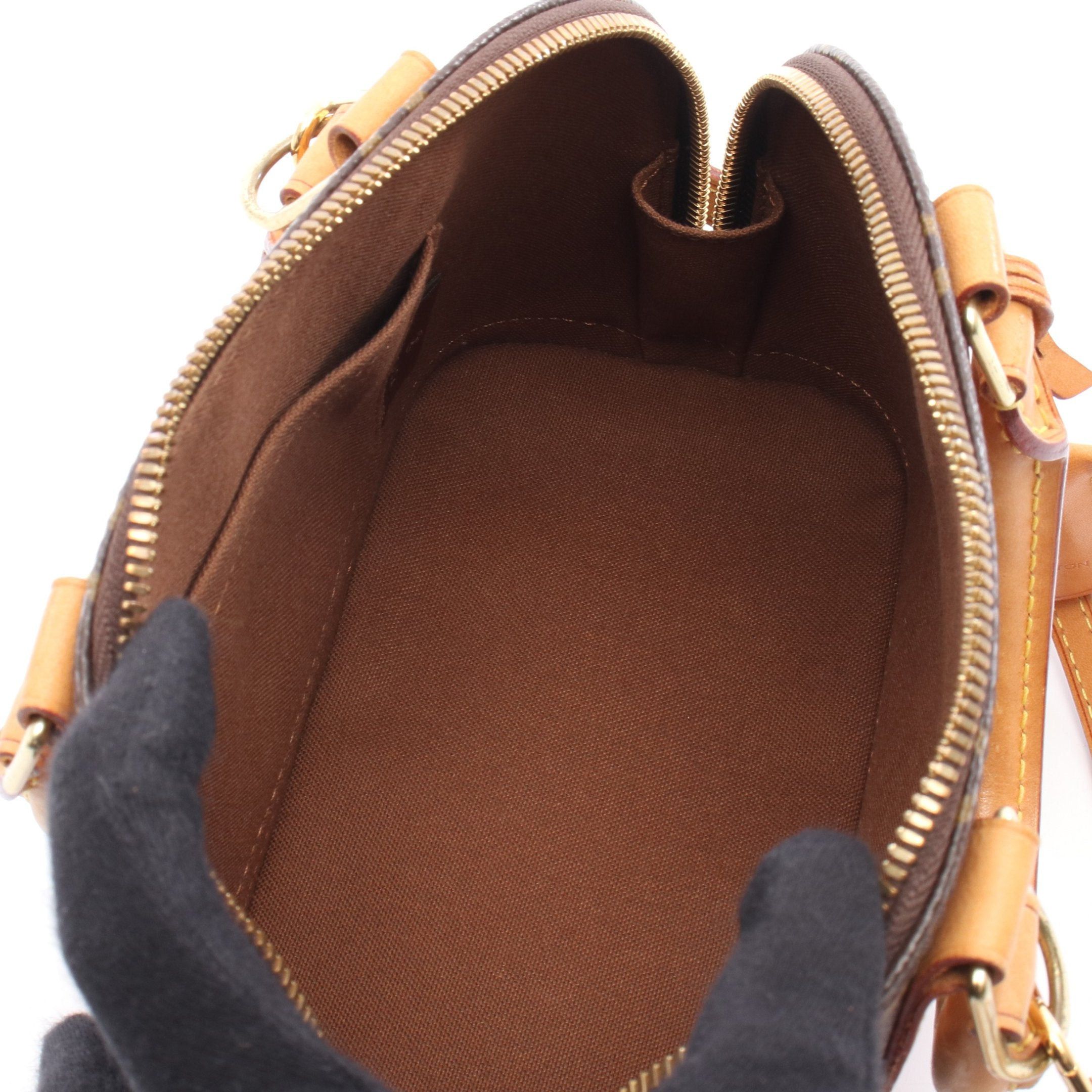 Louis Vuitton Louis Vuitton Alma Bb Monogram Handbag Leather Brown Size ONE SIZE - 3 Thumbnail