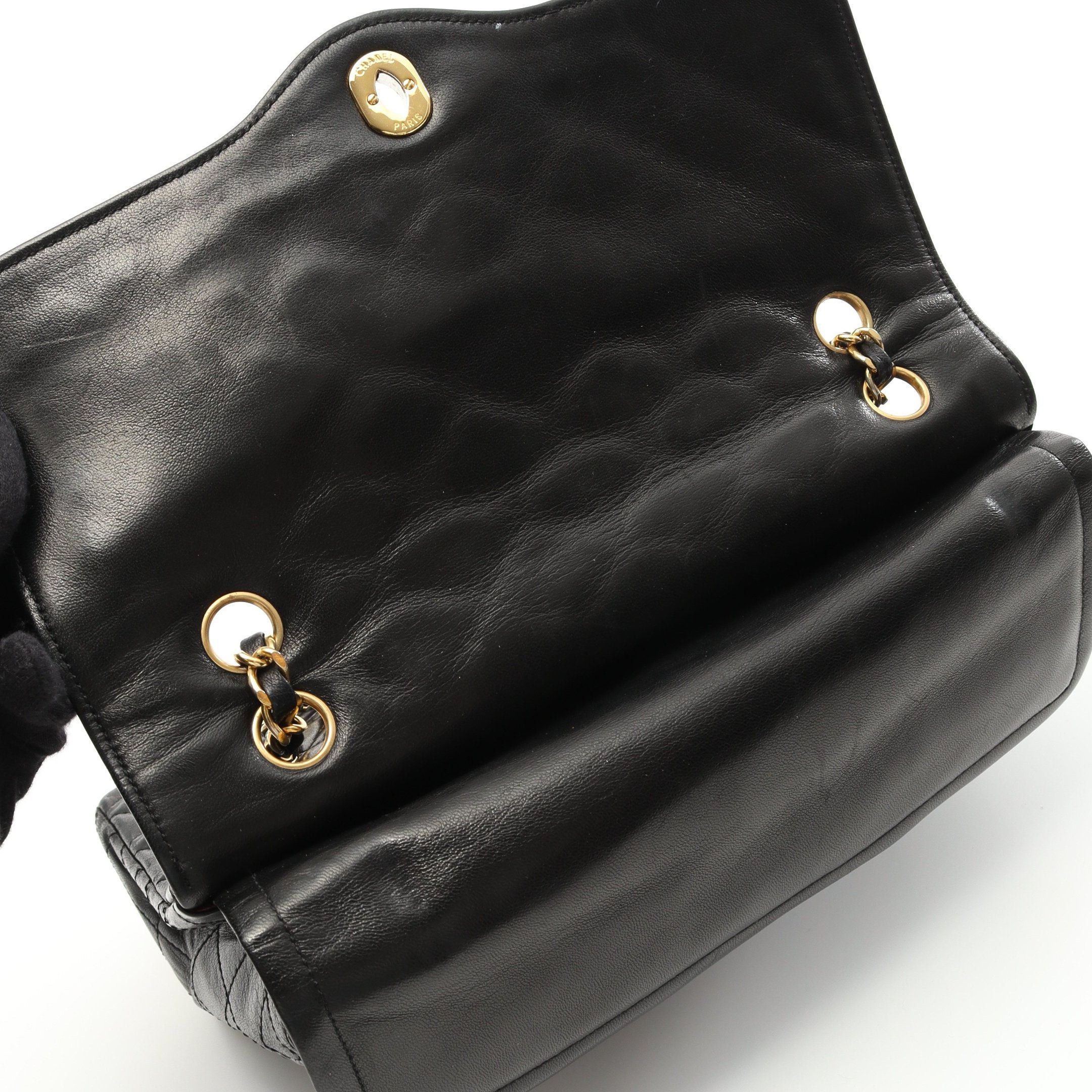 Chanel Chanel Matelasse Paris Exclusive Double Flap Chain Shoulder Bag Lambskin Black Combination Metal Fittings Size ONE SIZE - 7 Thumbnail