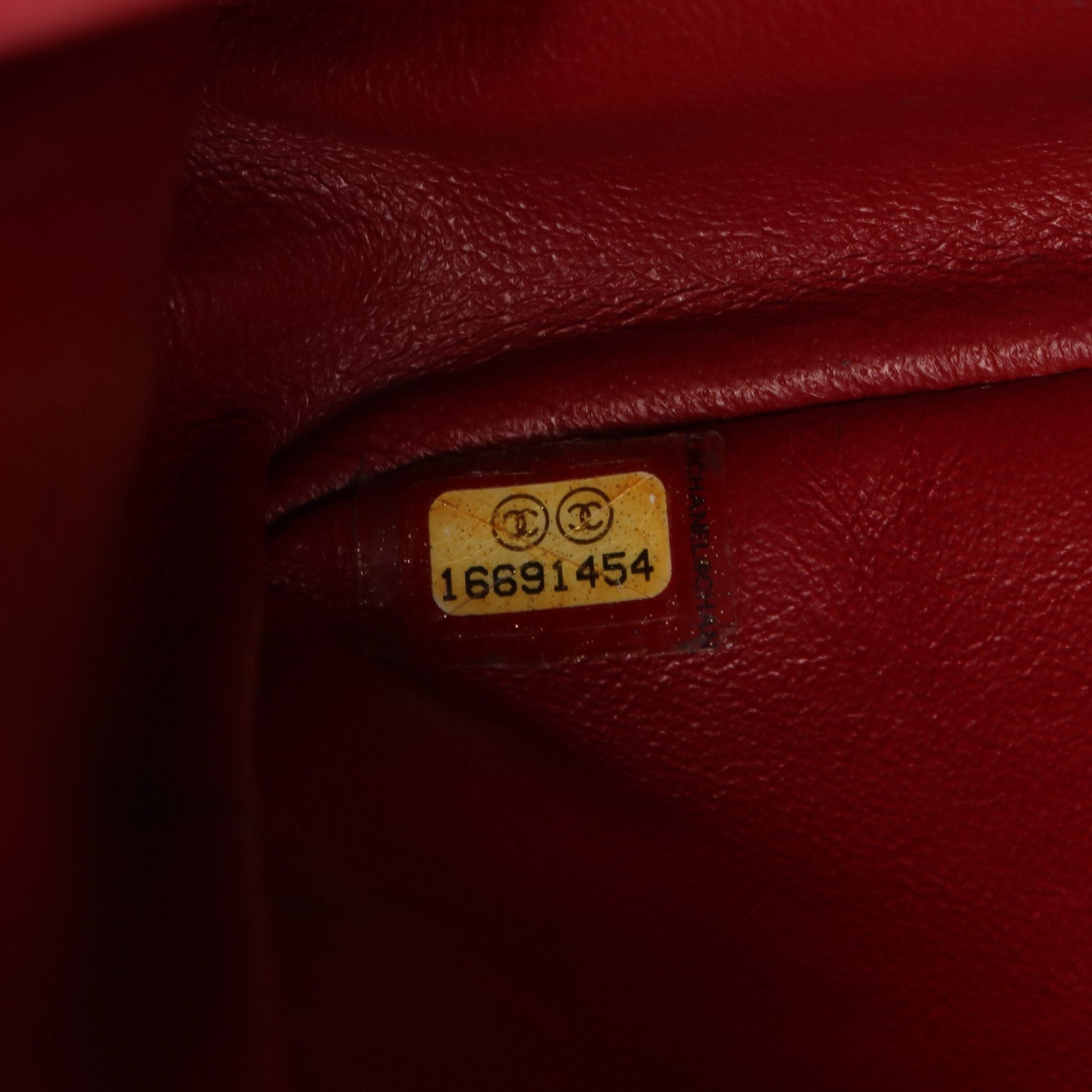Chanel Chanel Decamatlassé 30 Classic Large Double Flap Chain Shoulder Bag Caviar Skin Red Silver Hardware Size ONE SIZE - 5 Thumbnail