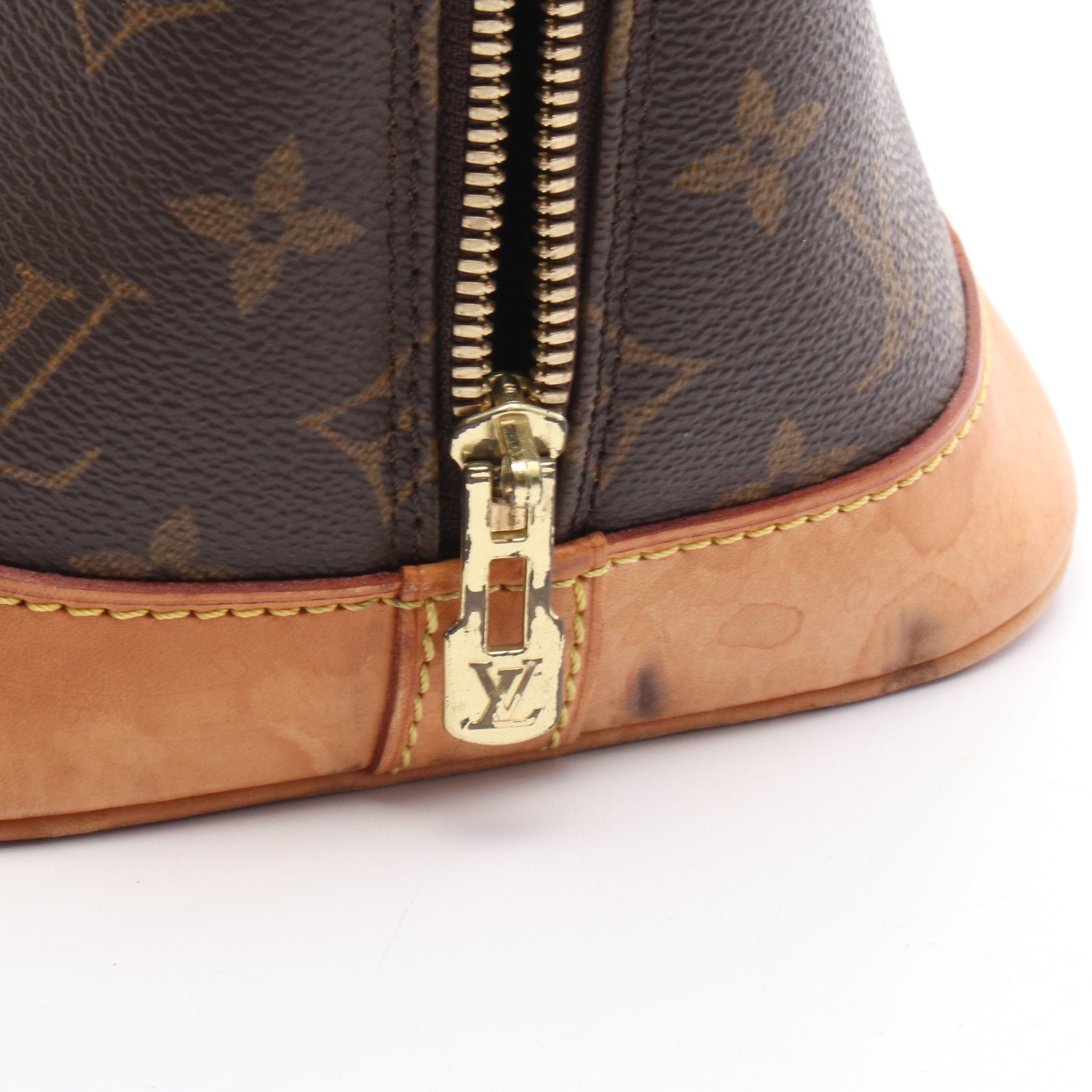 Louis Vuitton Louis Vuitton Alma Pm Monogram Handbag Leather Brown Size ONE SIZE - 10 Thumbnail