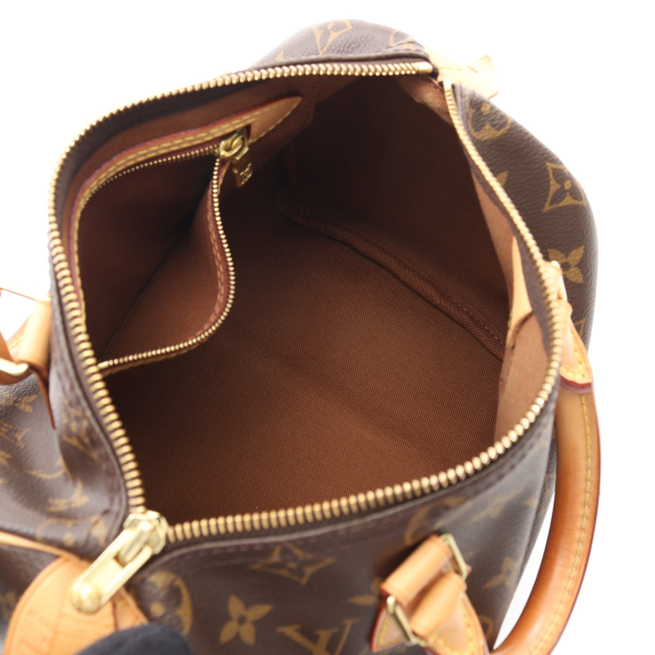 Louis Vuitton Louis Vuitton Speedy 25 Monogram Handbag Leather Brown Size ONE SIZE - 3 Thumbnail