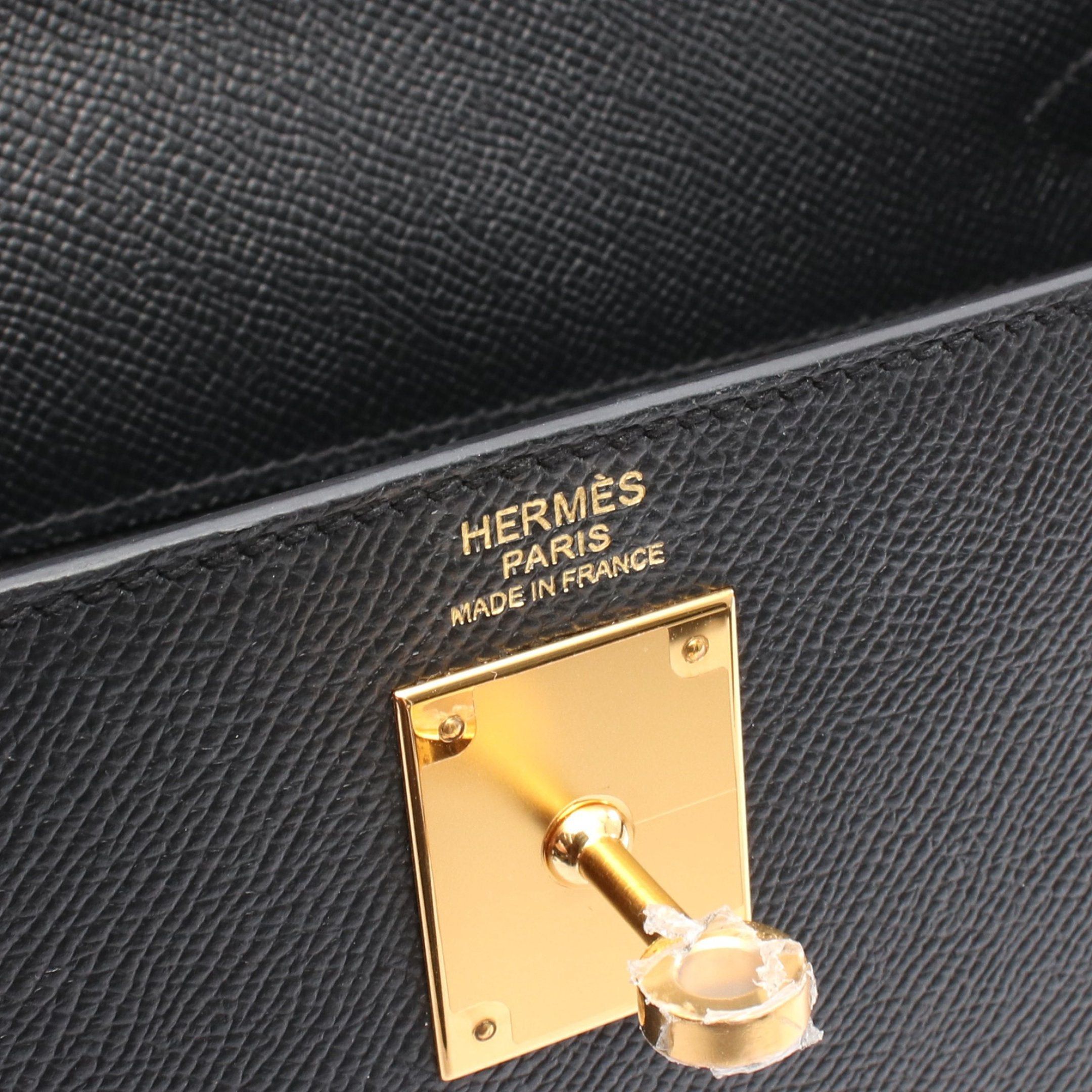 Hermes Hermes Kelly32 Handbag Veau Epsom Black Gold Hardware Outside Sewing A Stamp Size ONE SIZE - 4 Thumbnail