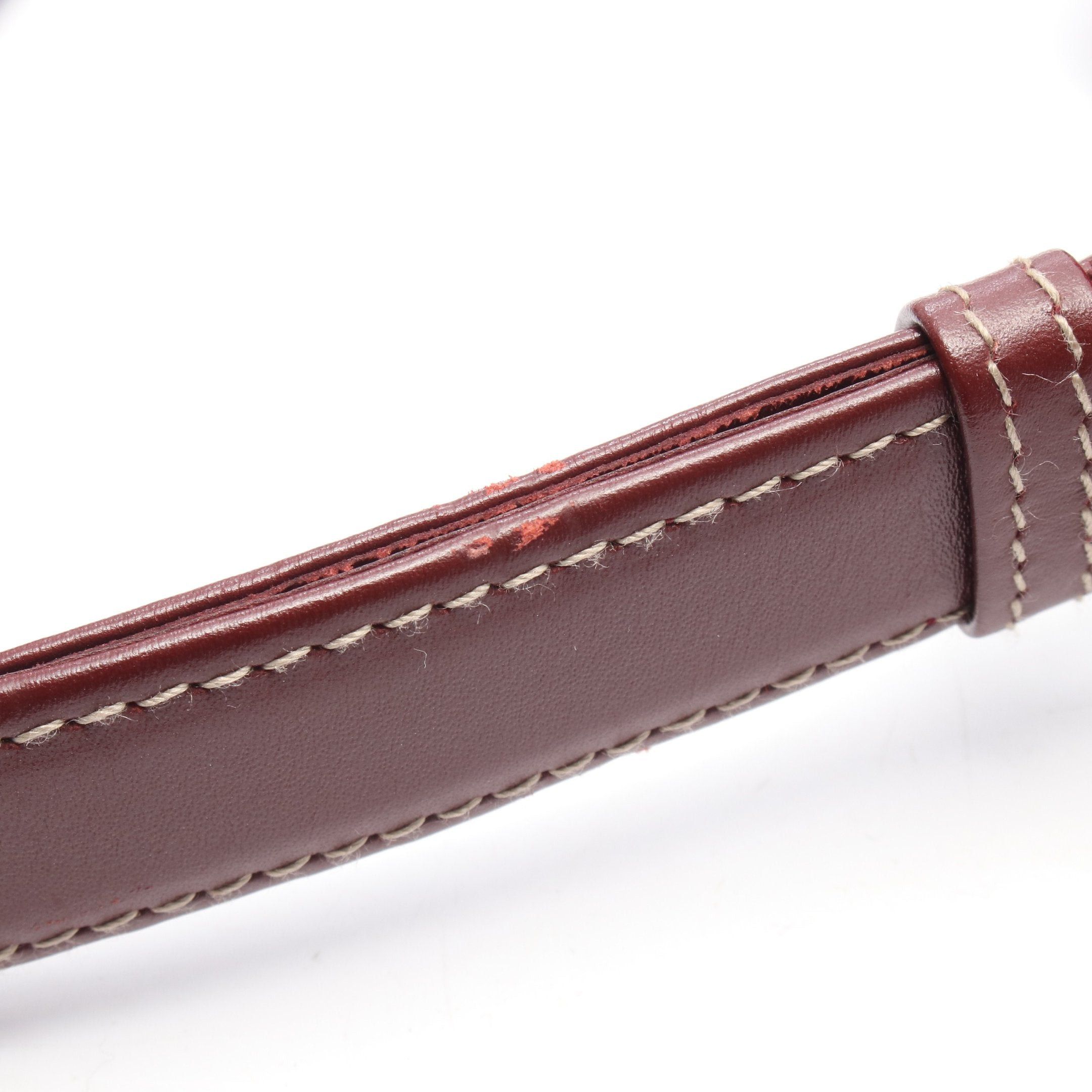 Cartier Cartier Mast Line Shoulder Bag Leather Bordeaux Size ONE SIZE - 7 Thumbnail