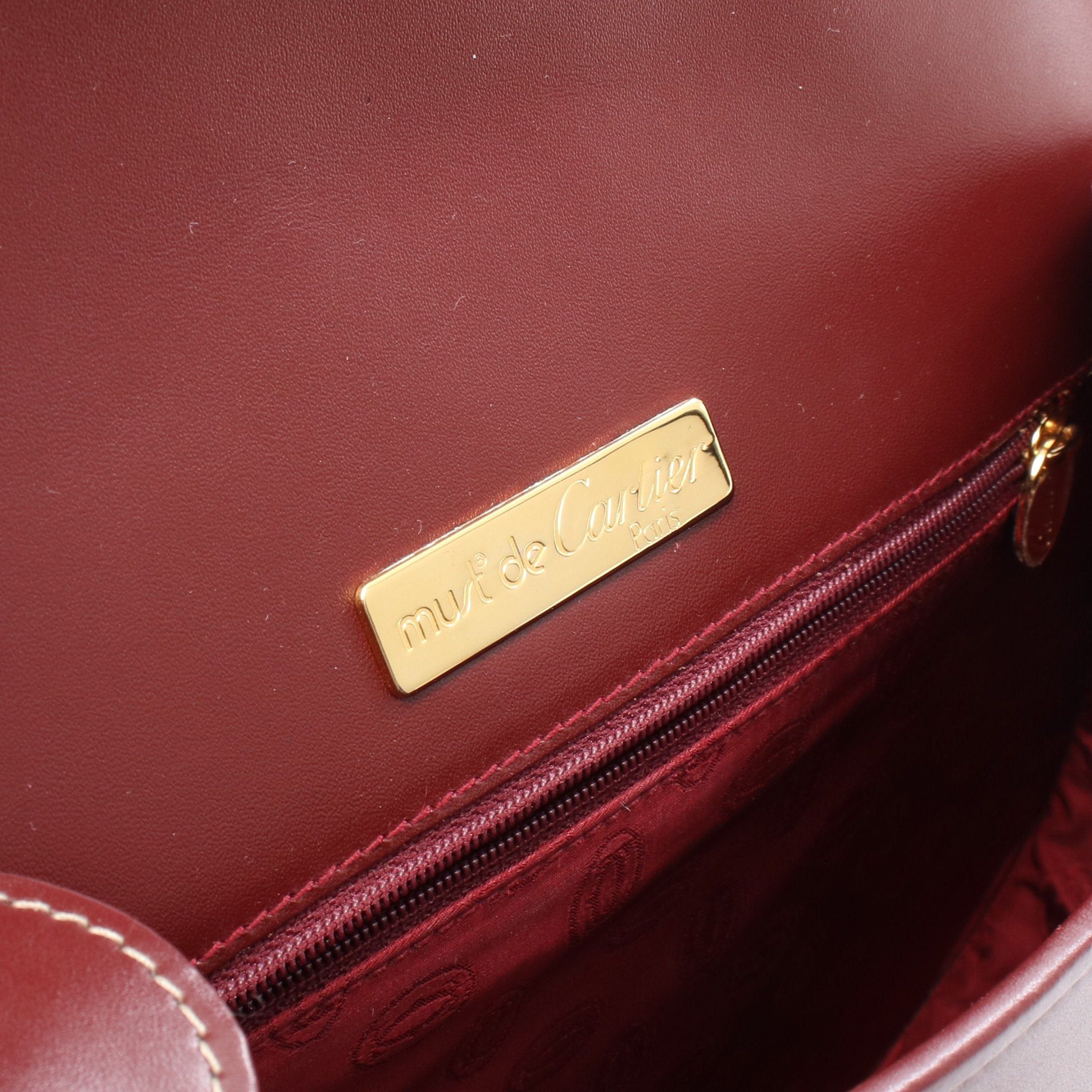 Cartier Cartier Mast Line Shoulder Bag Leather Bordeaux Size ONE SIZE - 4 Thumbnail