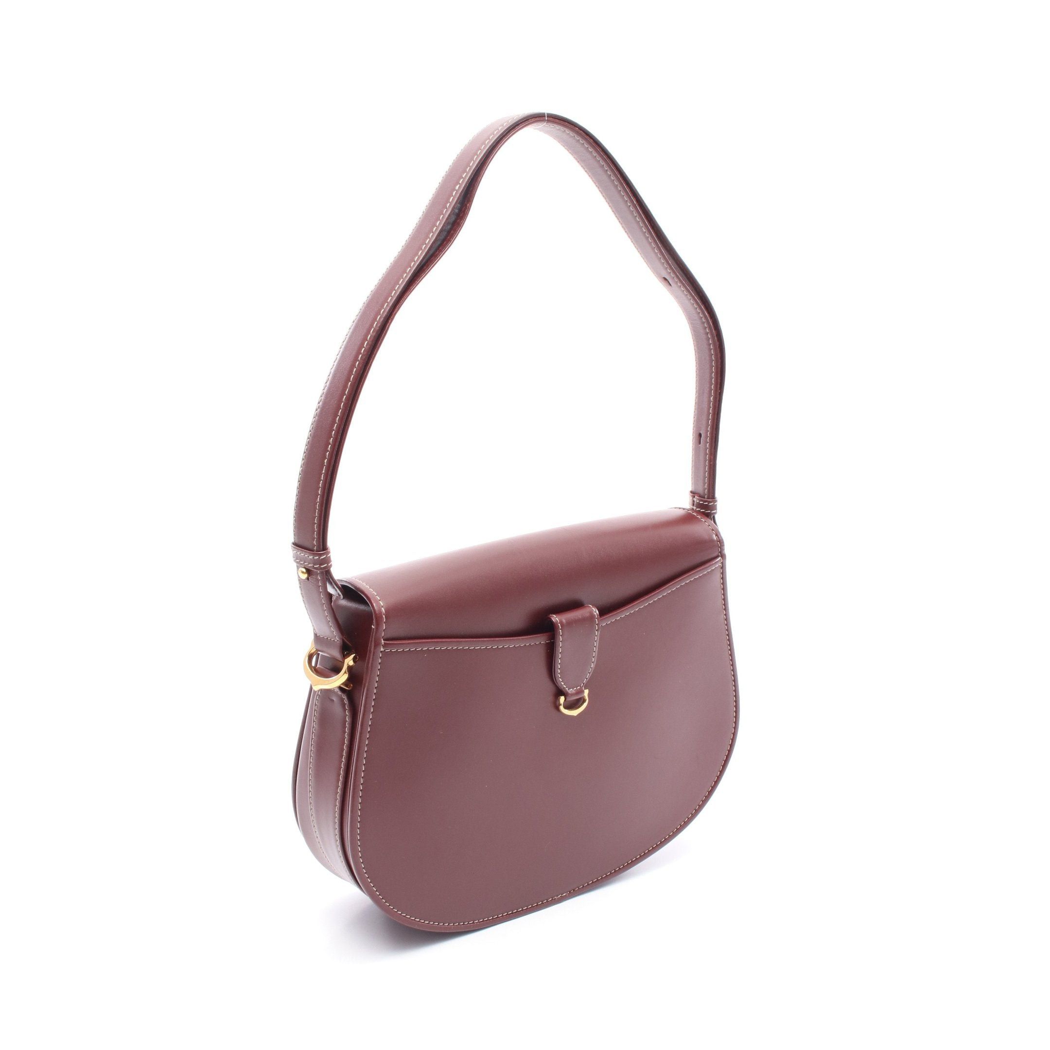 Cartier Cartier Mast Line Shoulder Bag Leather Bordeaux Size ONE SIZE - 2 Thumbnail