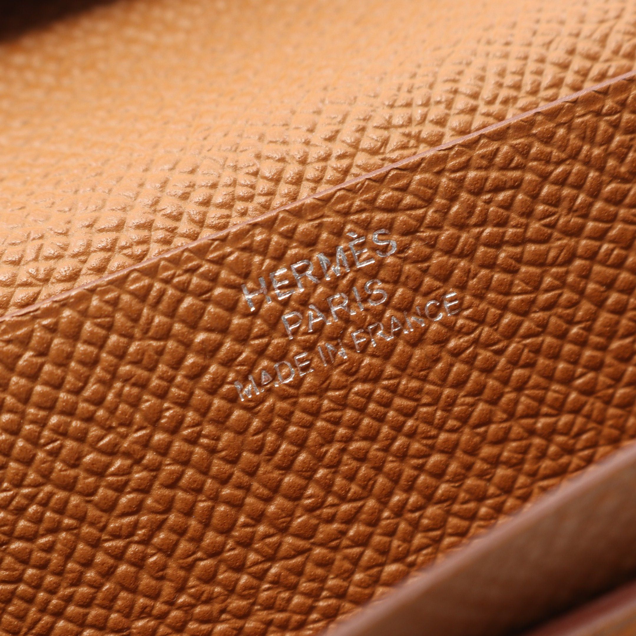 Hermes Hermes Bear Souffle Gold Bi-Fold Long Wallet Veau Epsom Light Brown Hardware X Stamp Size ONE SIZE - 4 Thumbnail