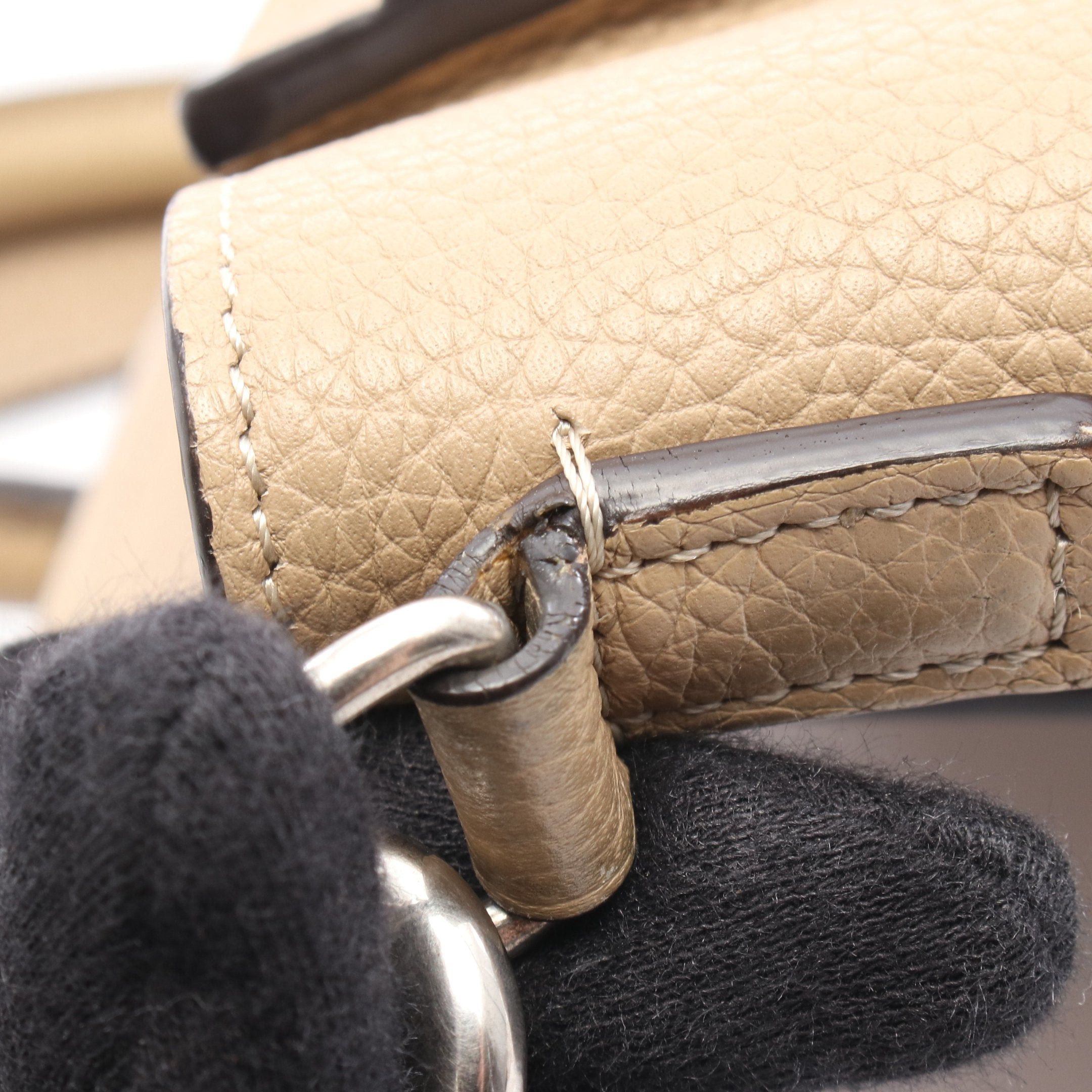 Celine Celine Luggage Nano Shopper Handbag Leather Gray Brown Size ONE SIZE - 7 Thumbnail
