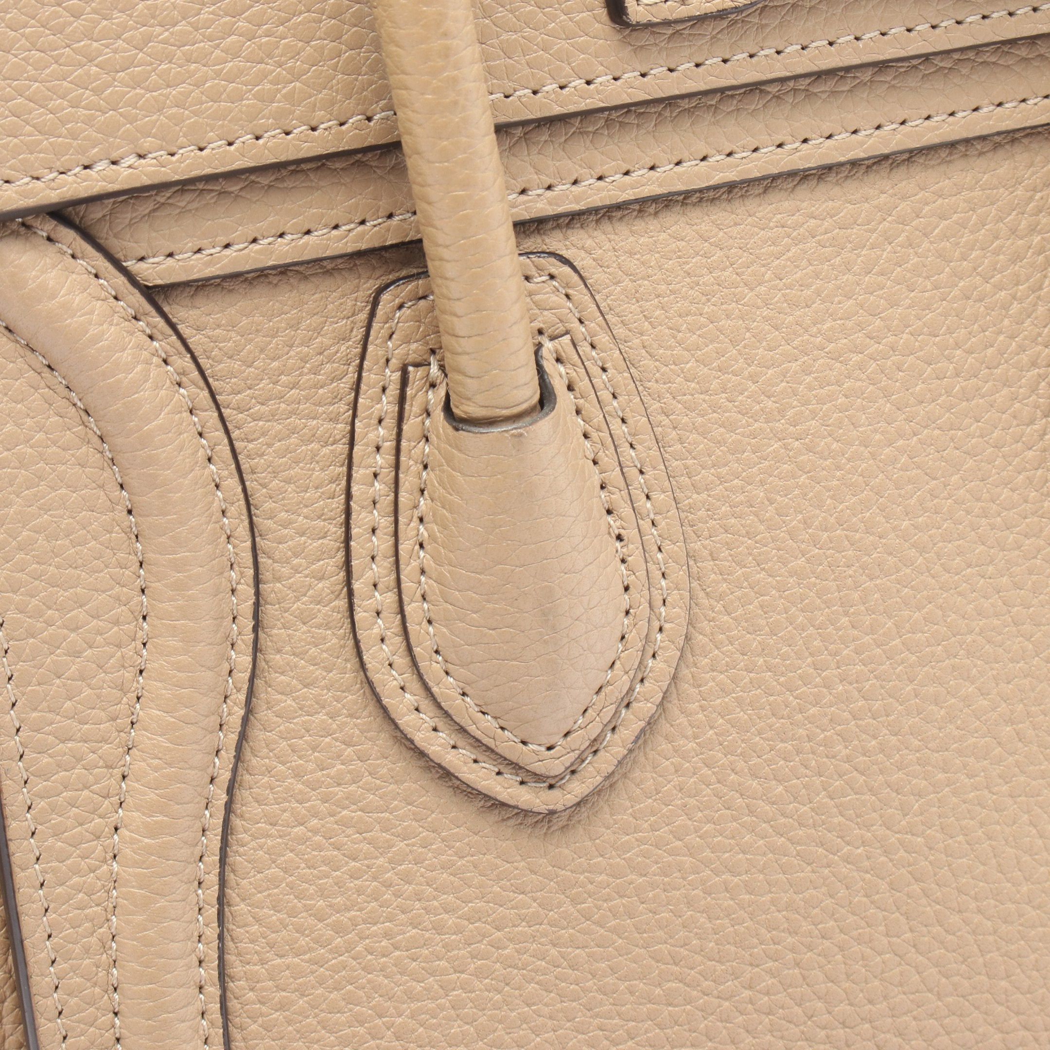 Celine Celine Luggage Nano Shopper Handbag Leather Gray Brown Size ONE SIZE - 8 Thumbnail