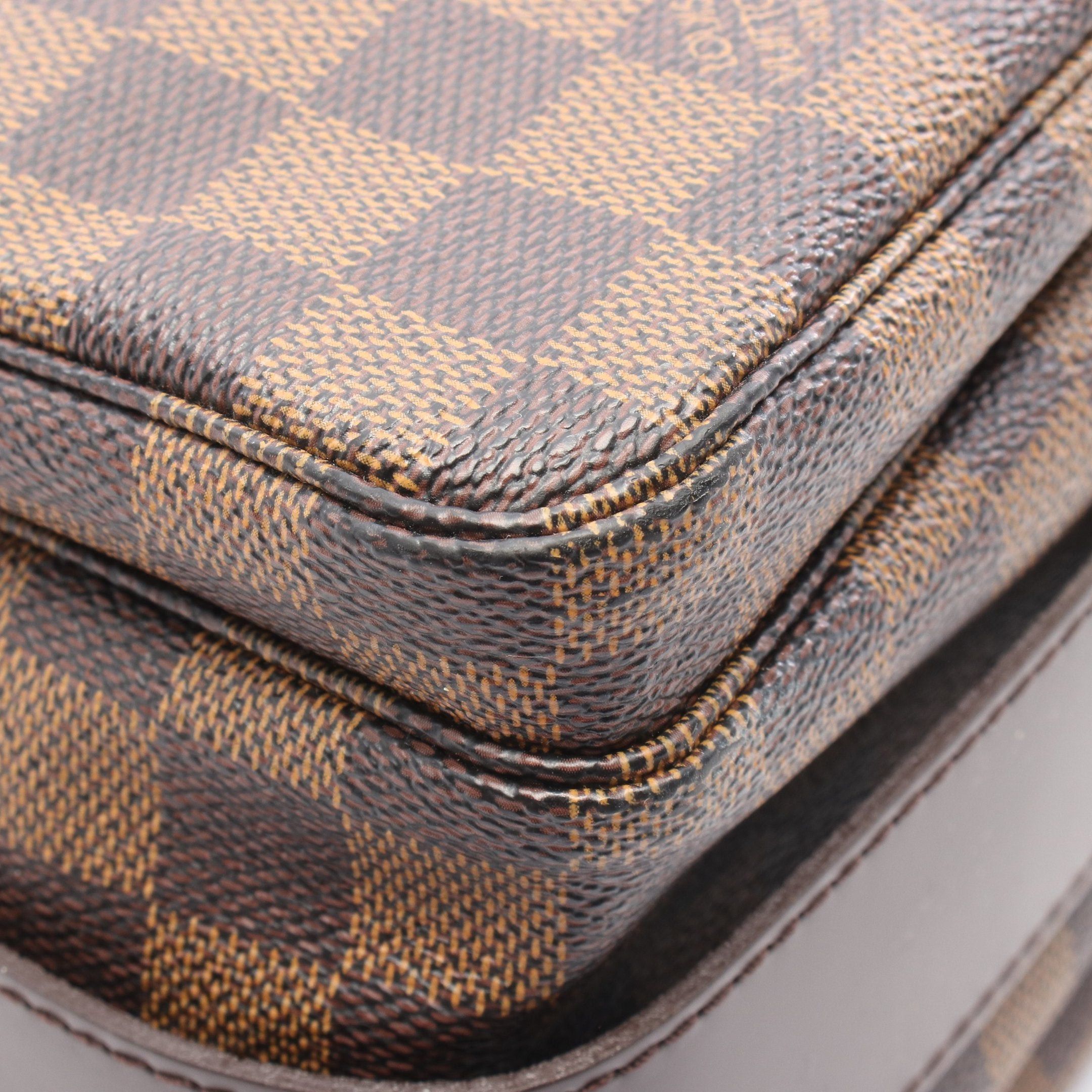 Louis Vuitton Louis Vuitton Naviglio Damier Ebene Shoulder Bag Leather Brown Size ONE SIZE - 7 Thumbnail