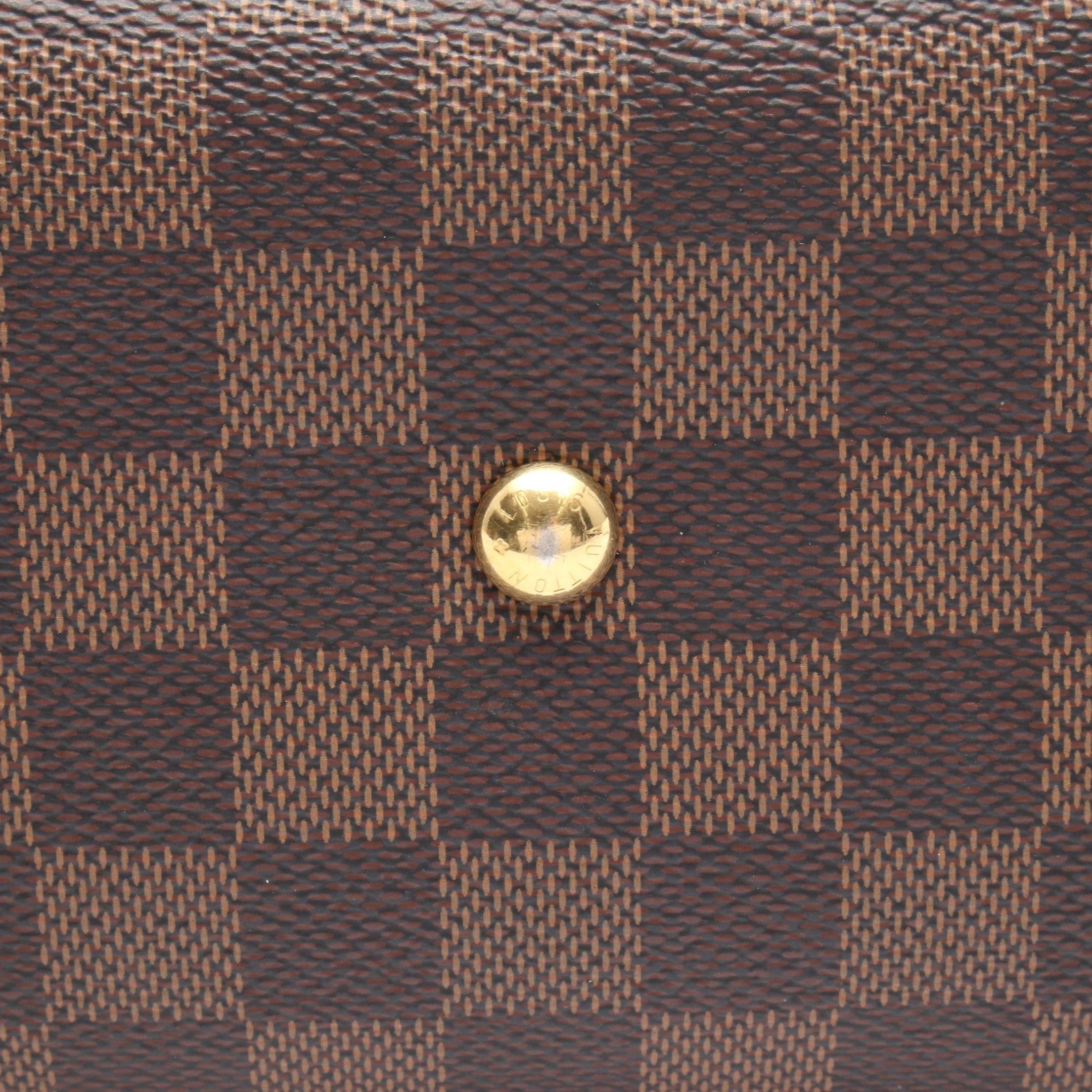 Louis Vuitton Lv Riverside Damier Ebene Riduvan Handbag Leather Brown Bordeaux