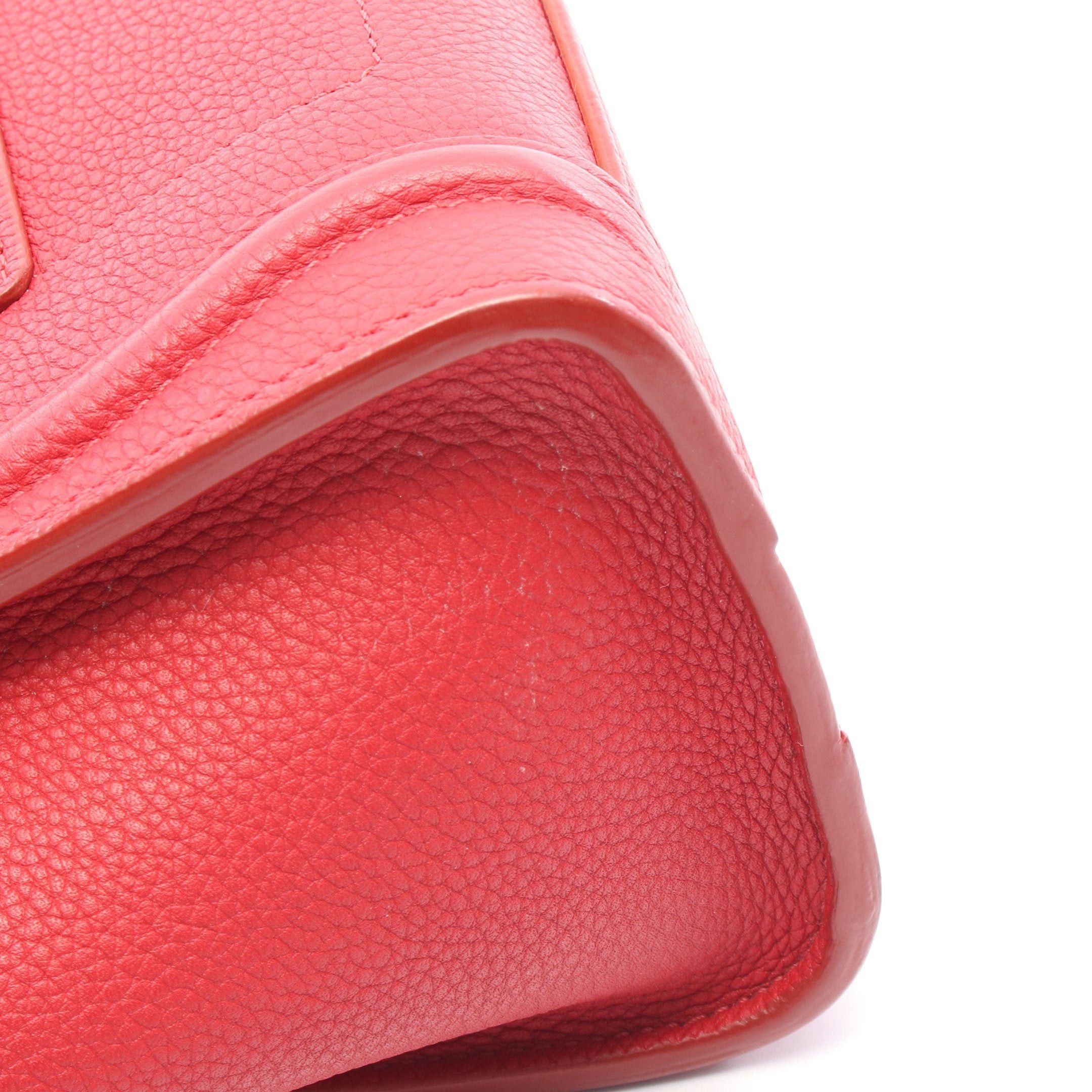 Celine Celine Luggage Nano Shopper Handbag Leather Red Size ONE SIZE - 5 Thumbnail