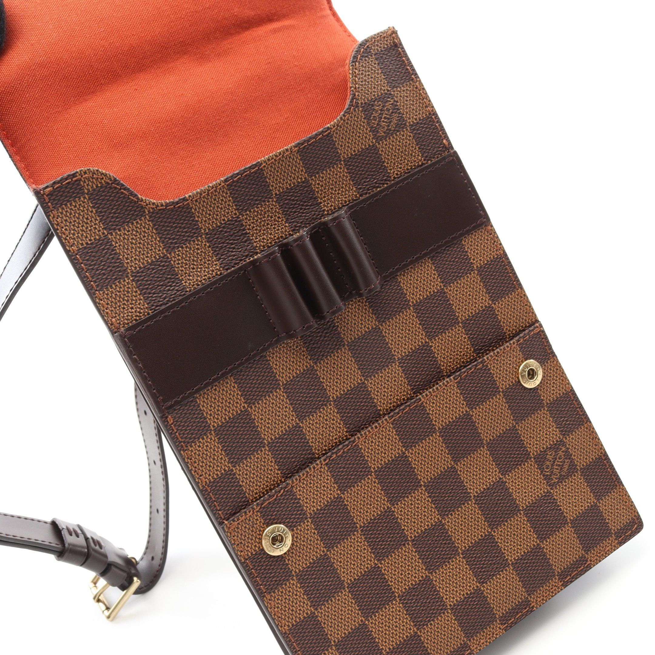 Louis Vuitton Louis Vuitton Portobello Damier Ebene Shoulder Bag Leather Brown Size ONE SIZE - 10 Thumbnail