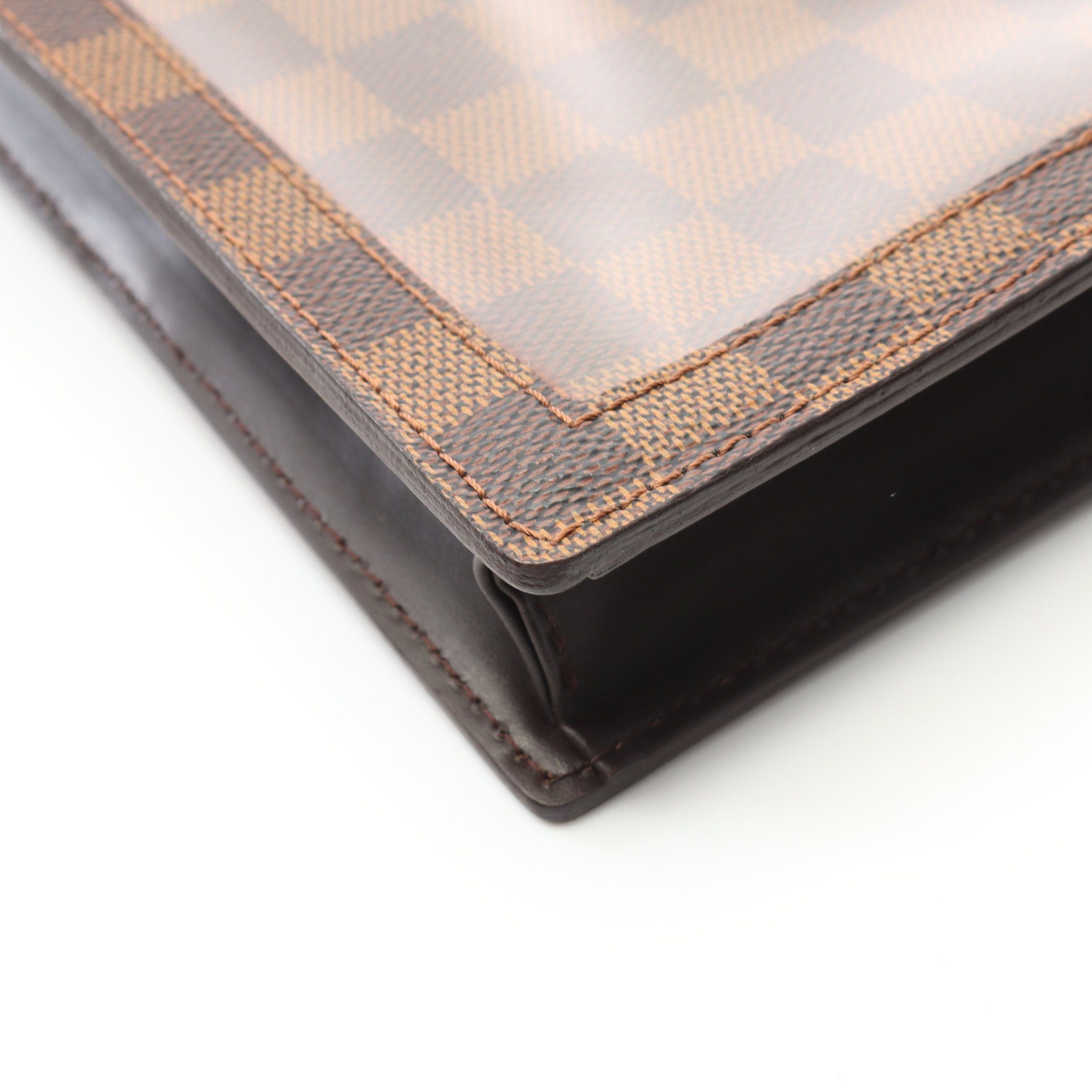 Louis Vuitton Louis Vuitton Portobello Damier Ebene Shoulder Bag Leather Brown Size ONE SIZE - 8 Thumbnail