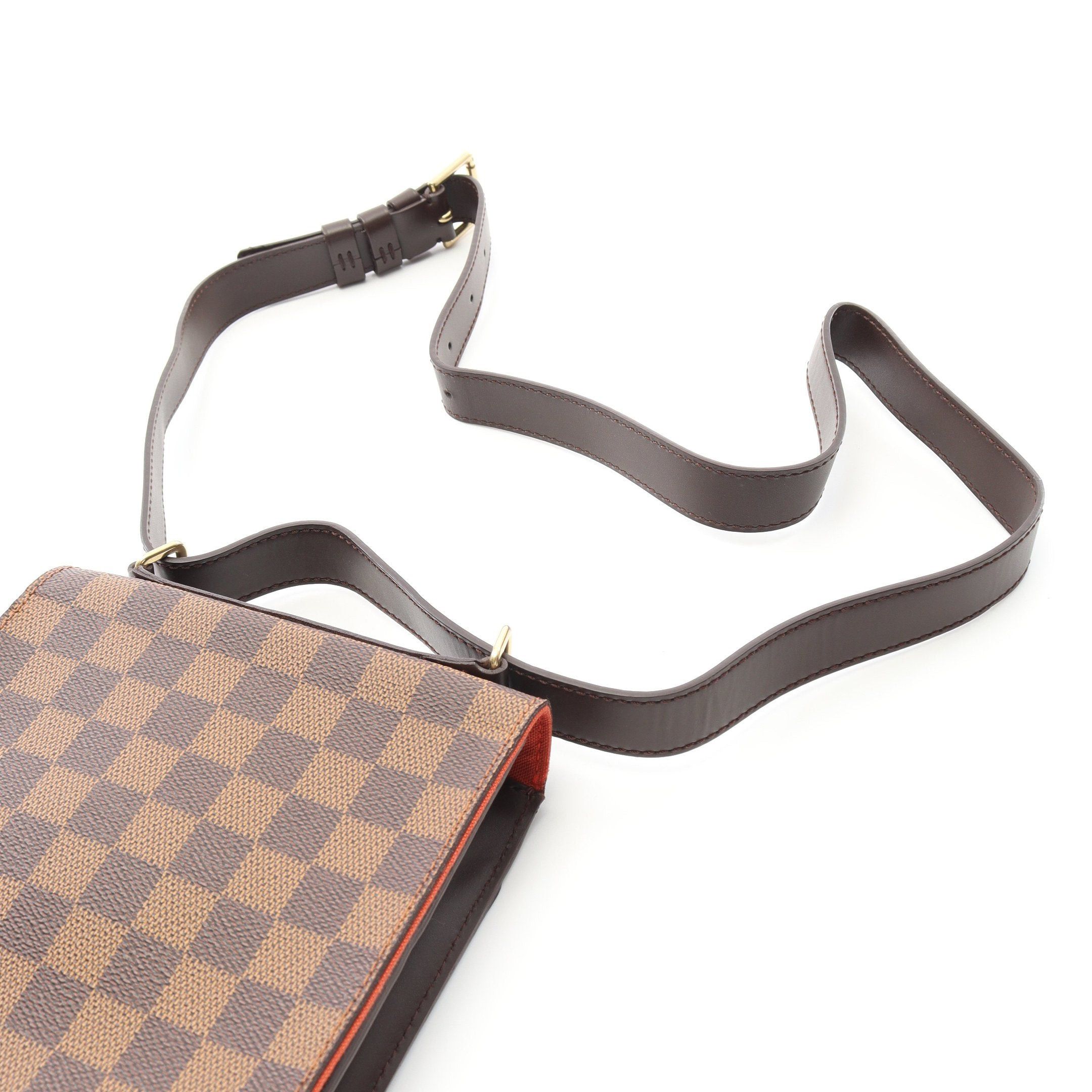 Louis Vuitton Louis Vuitton Portobello Damier Ebene Shoulder Bag Leather Brown Size ONE SIZE - 9 Thumbnail