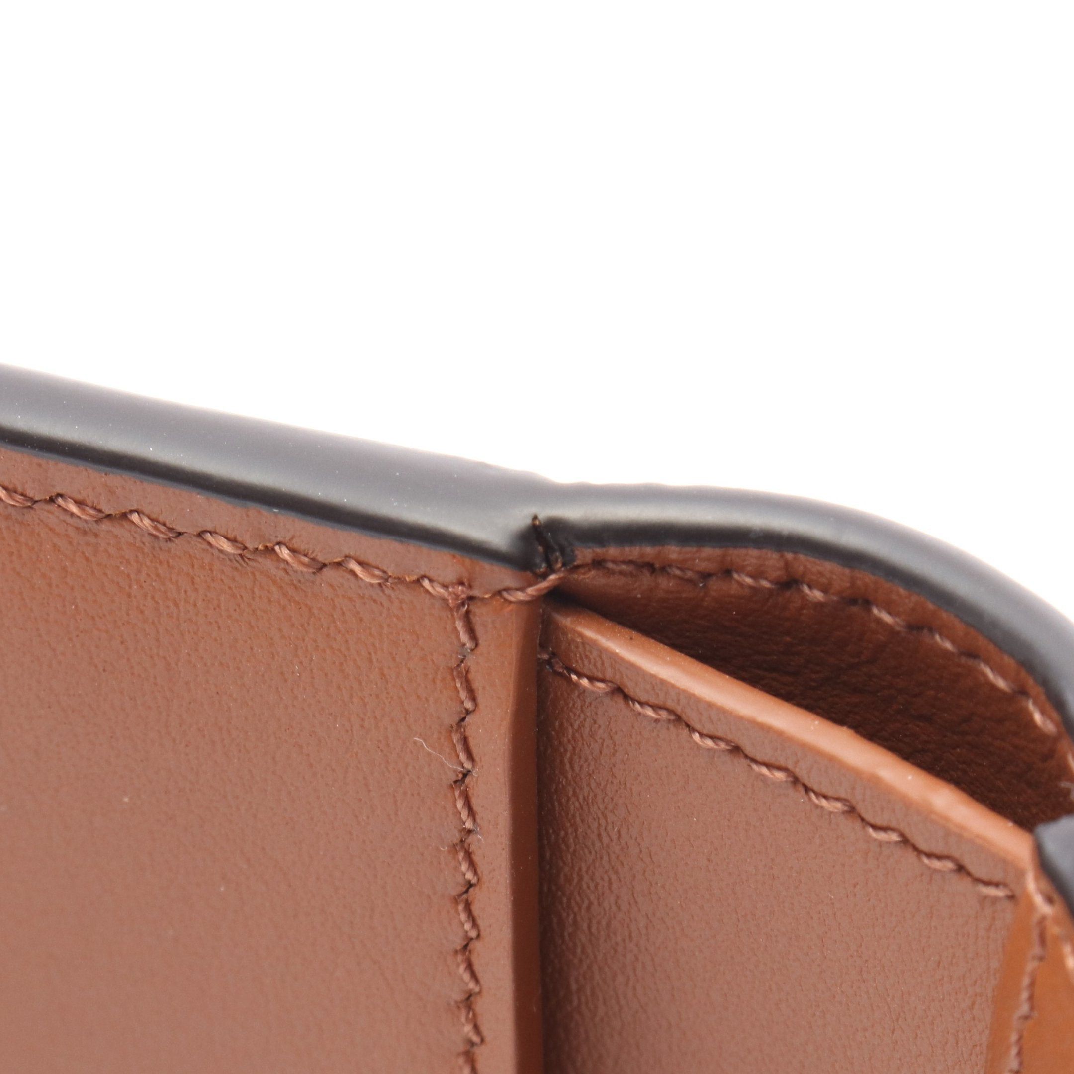 Celine Celine Fine Strap Wallet Nino Triomphe Trifold Compact Leather Brown Size ONE SIZE - 7 Thumbnail
