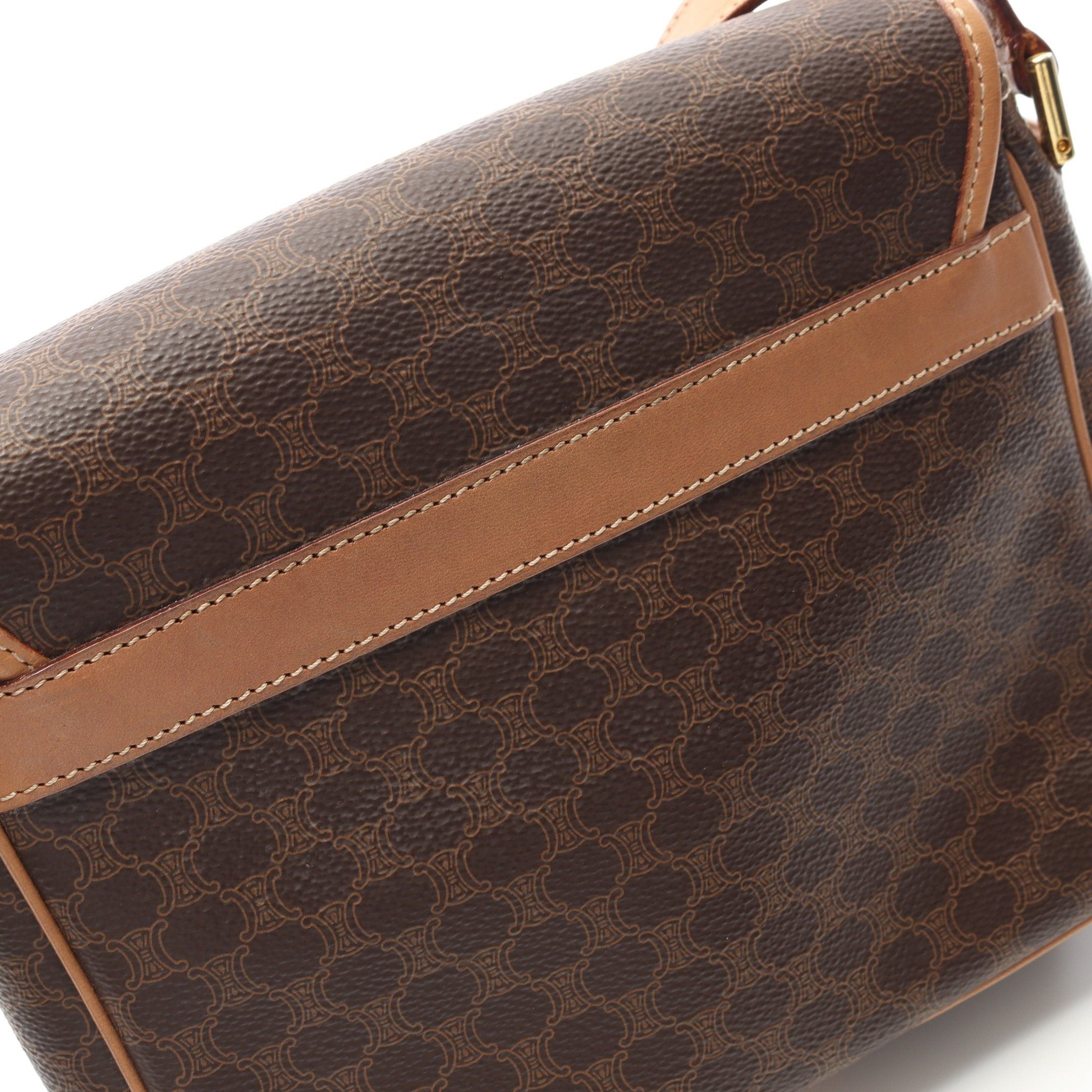 Celine Celine Macadam Shoulder Bag Leather Dark Brown Light Size ONE SIZE - 9 Thumbnail