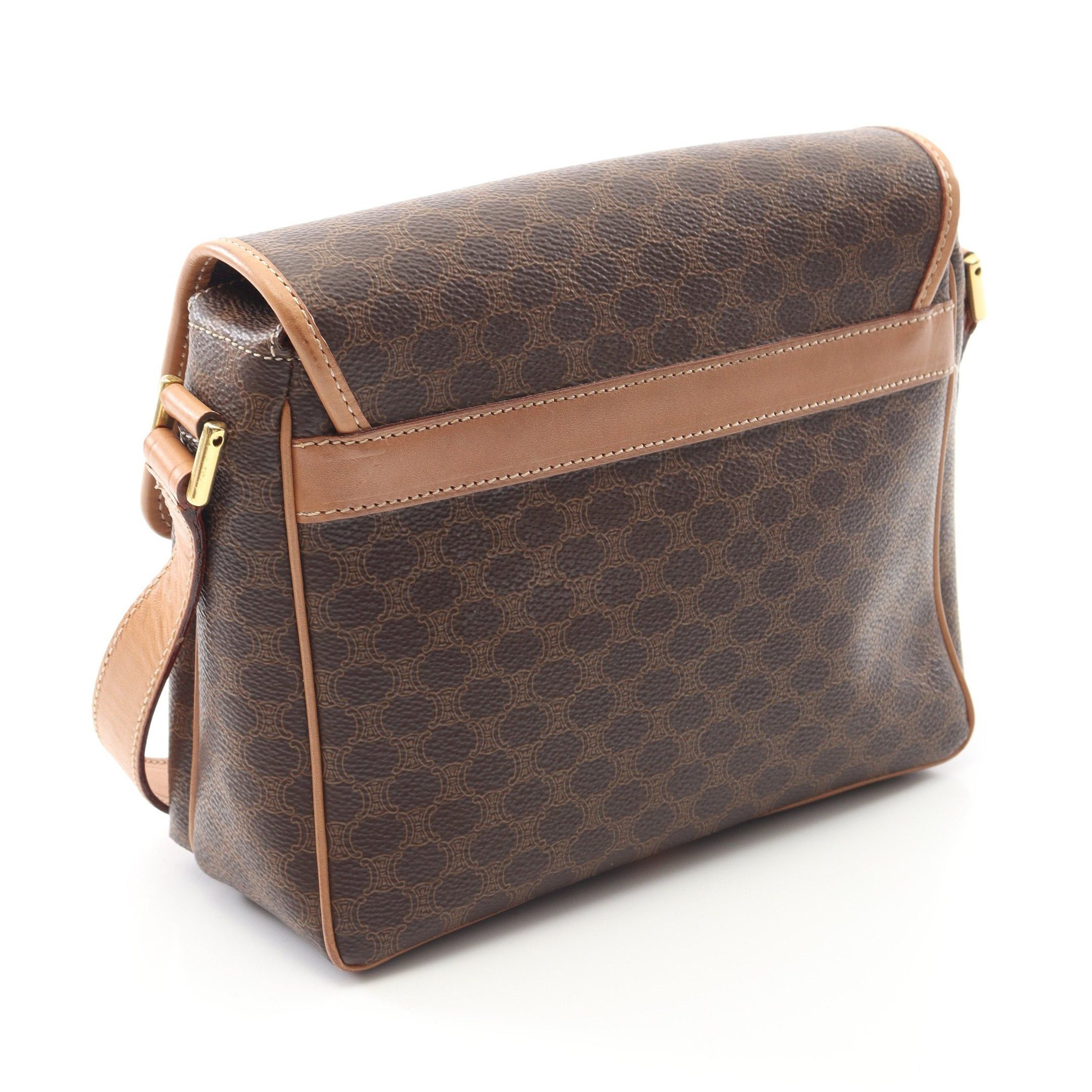 Celine Celine Macadam Shoulder Bag Leather Dark Brown Light Size ONE SIZE - 2 Thumbnail
