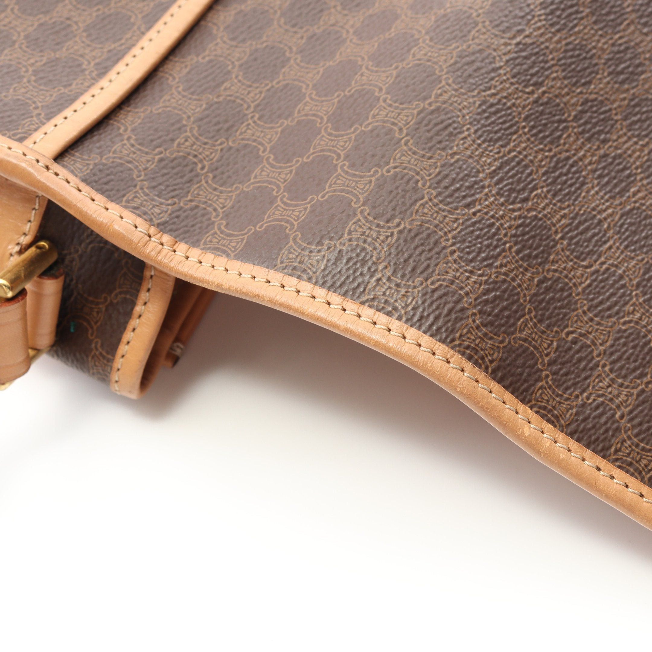 Celine Celine Macadam Shoulder Bag Leather Dark Brown Light Size ONE SIZE - 9 Thumbnail