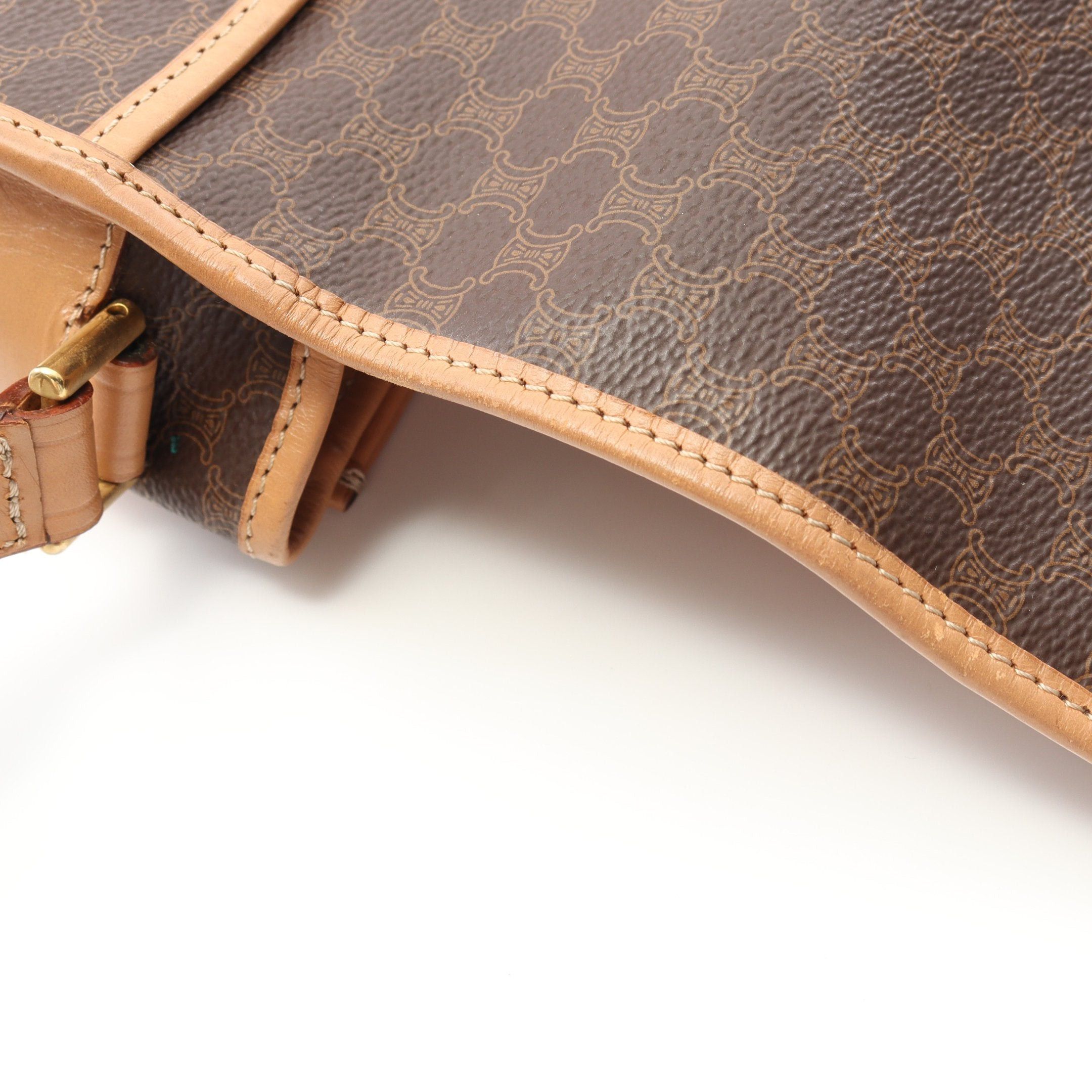 Celine Celine Macadam Shoulder Bag Leather Dark Brown Light Size ONE SIZE - 10 Thumbnail