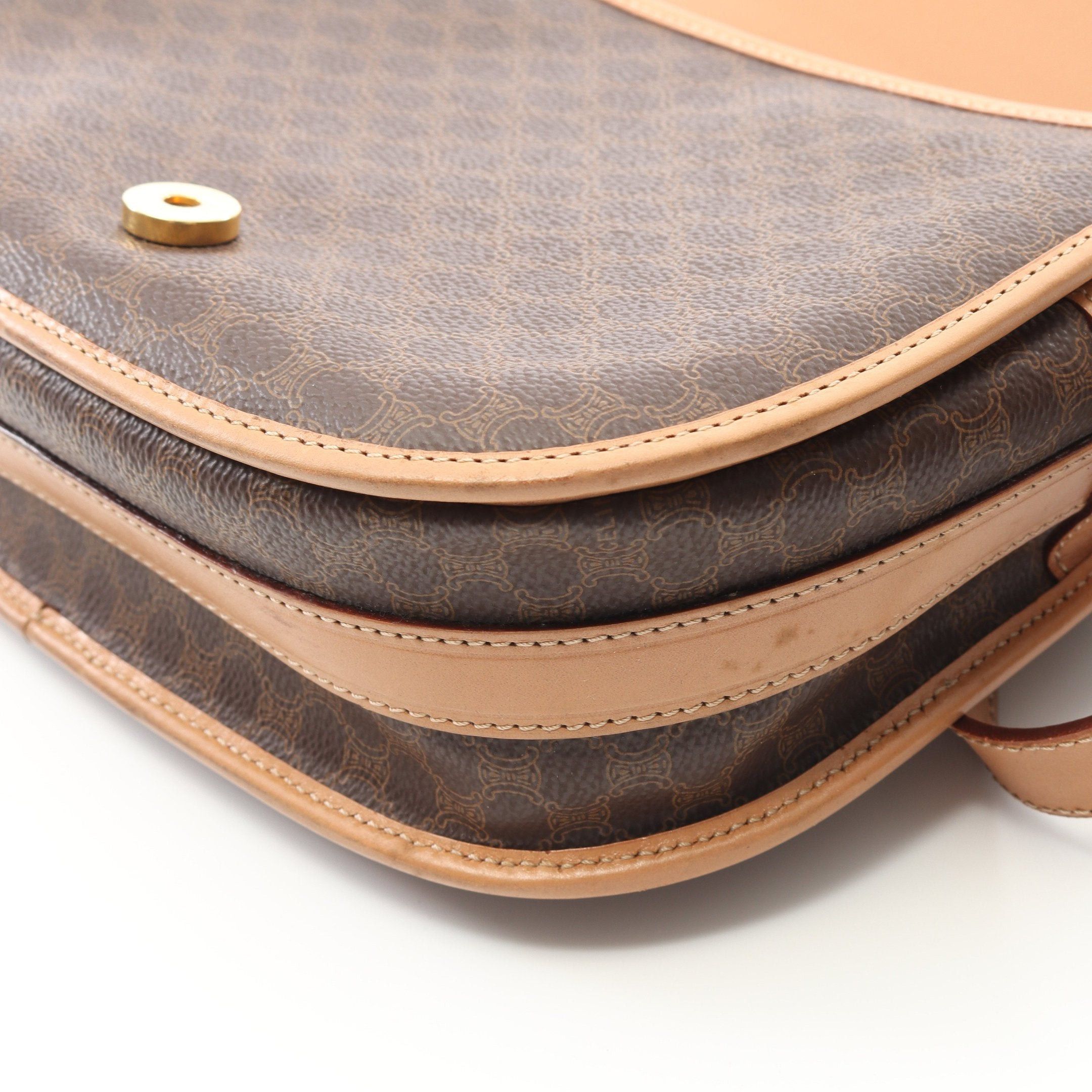 Celine Celine Macadam Shoulder Bag Leather Dark Brown Light Size ONE SIZE - 7 Thumbnail