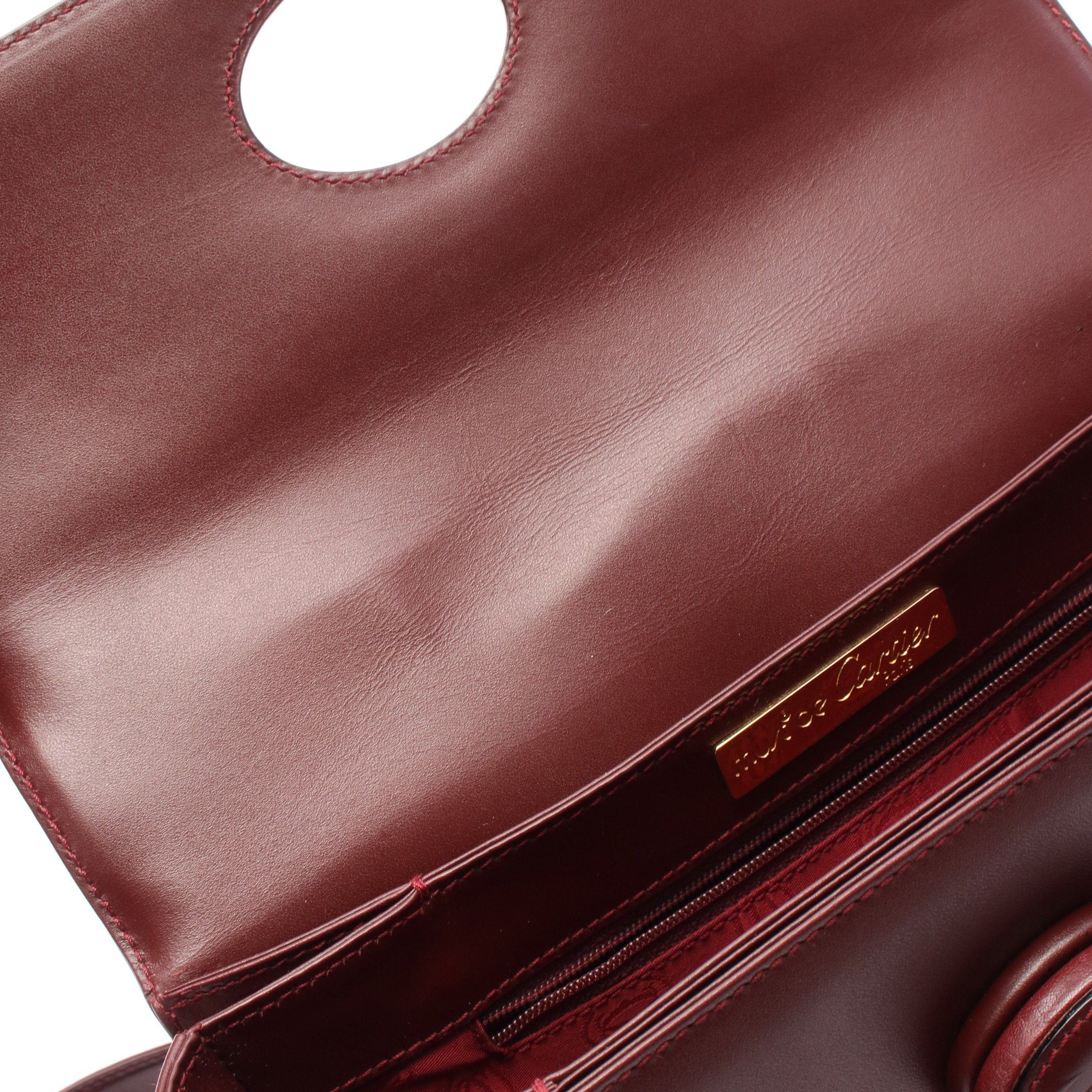 Cartier Cartier Mast Line Shoulder Bag Leather Bordeaux Size ONE SIZE - 5 Thumbnail