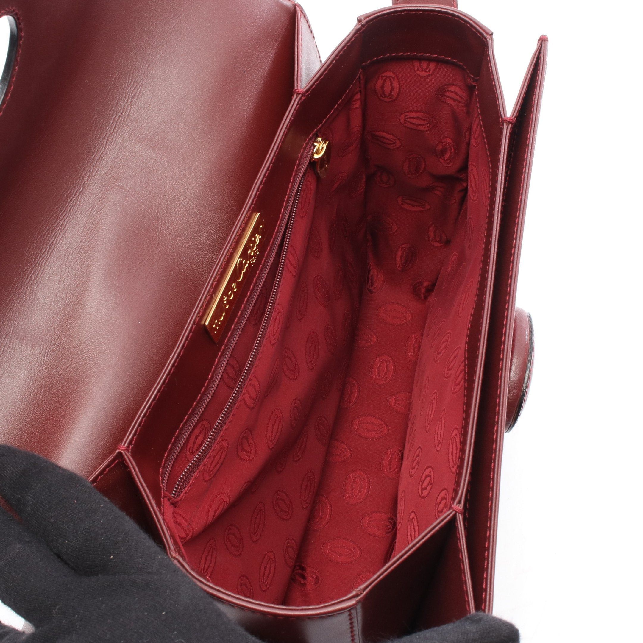 Cartier Cartier Mast Line Shoulder Bag Leather Bordeaux Size ONE SIZE - 3 Thumbnail