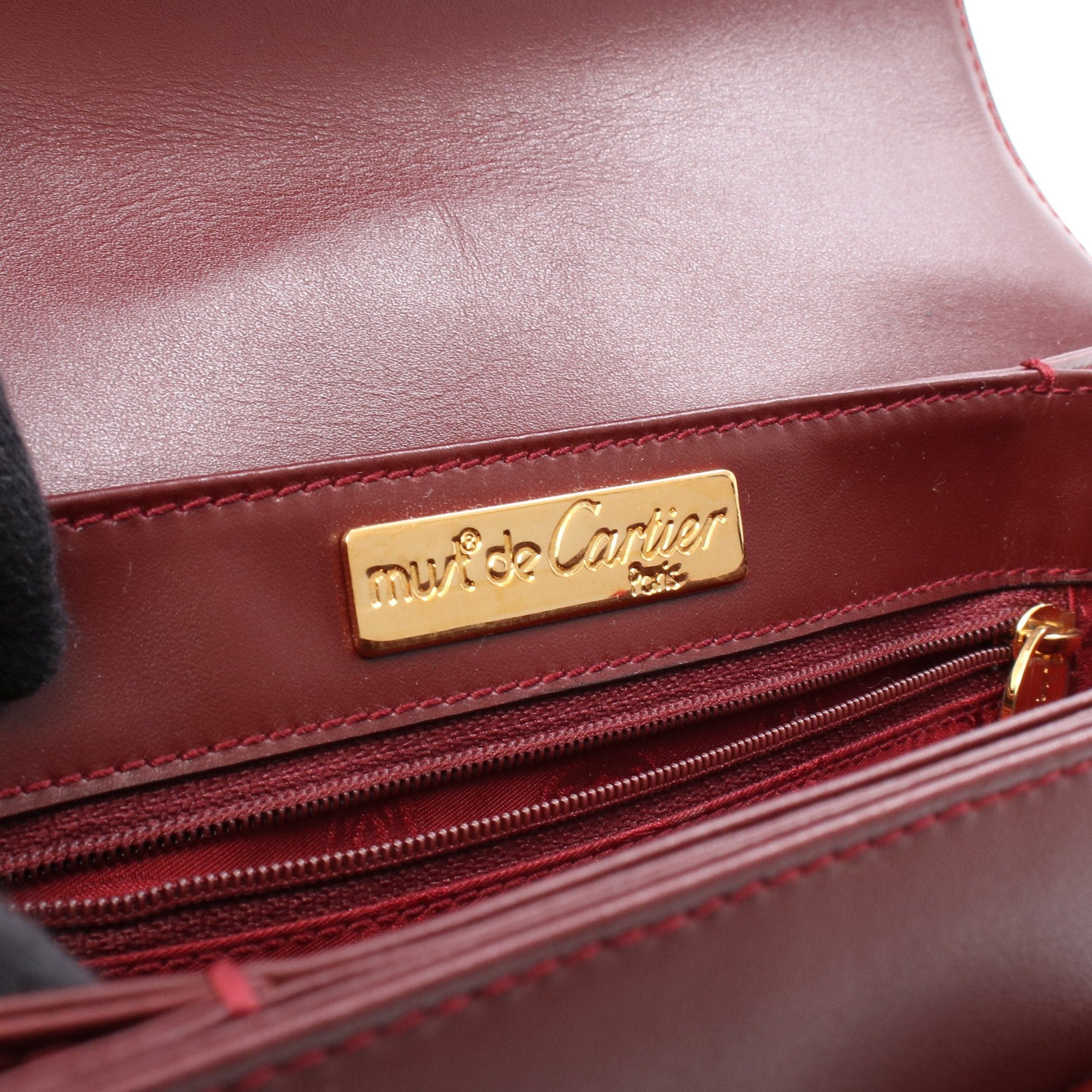 Cartier Cartier Mast Line Shoulder Bag Leather Bordeaux Size ONE SIZE - 4 Thumbnail