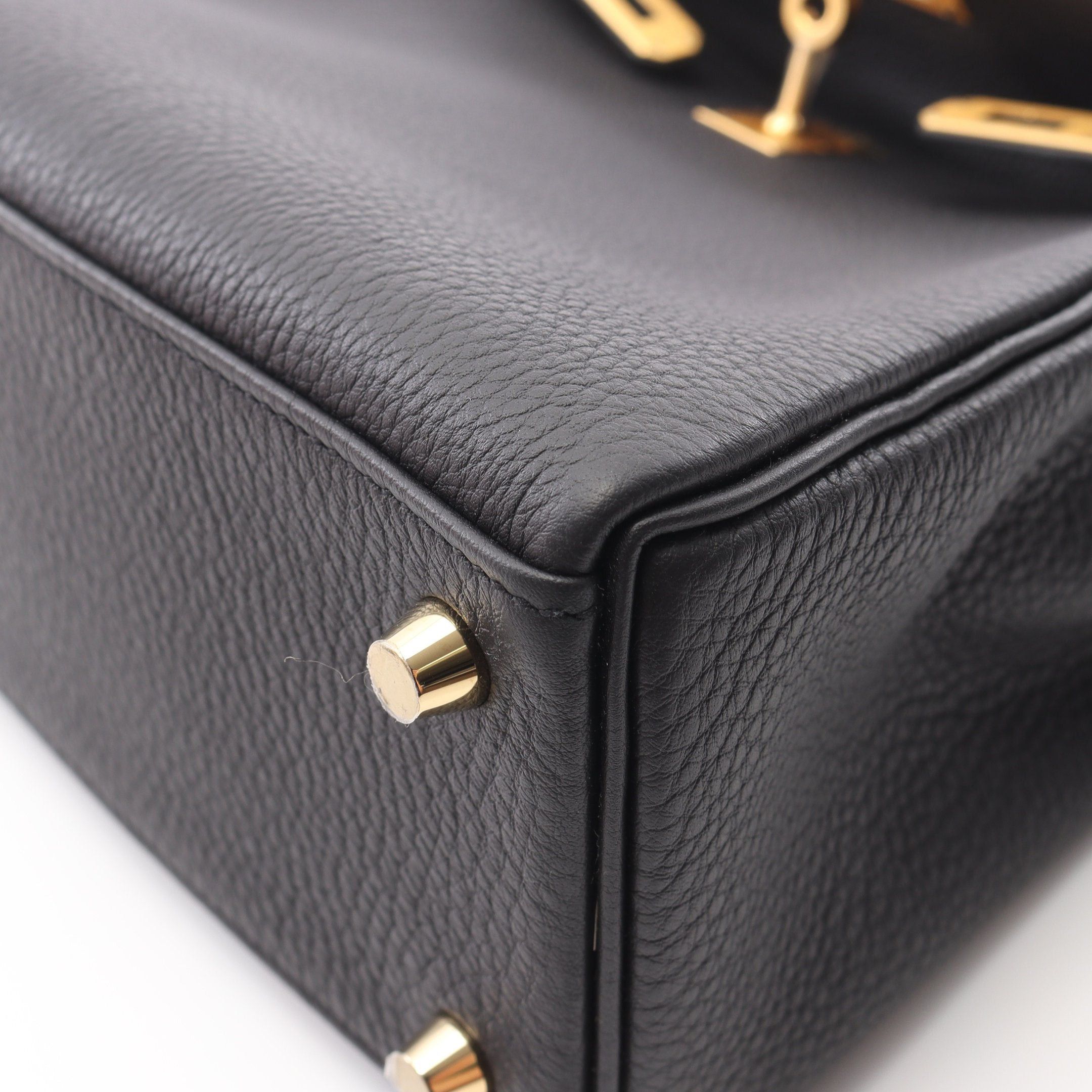 Hermes Hermes Kelly 25 Handbag Togo Black Matte Gold Hardware Inner Stitch Double Engraved Size ONE SIZE - 7 Thumbnail